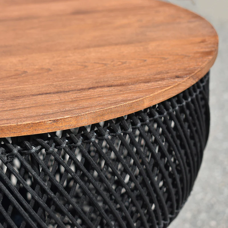 Istedgade II Reclaimed Teak End Table - Black - Image 6
