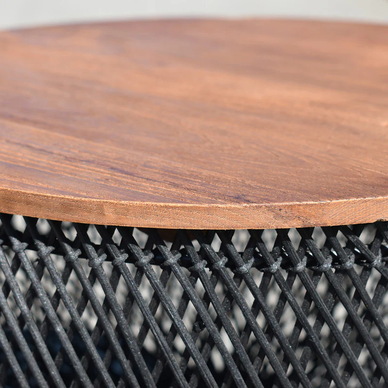 Istedgade II Reclaimed Teak End Table - Black - Image 9