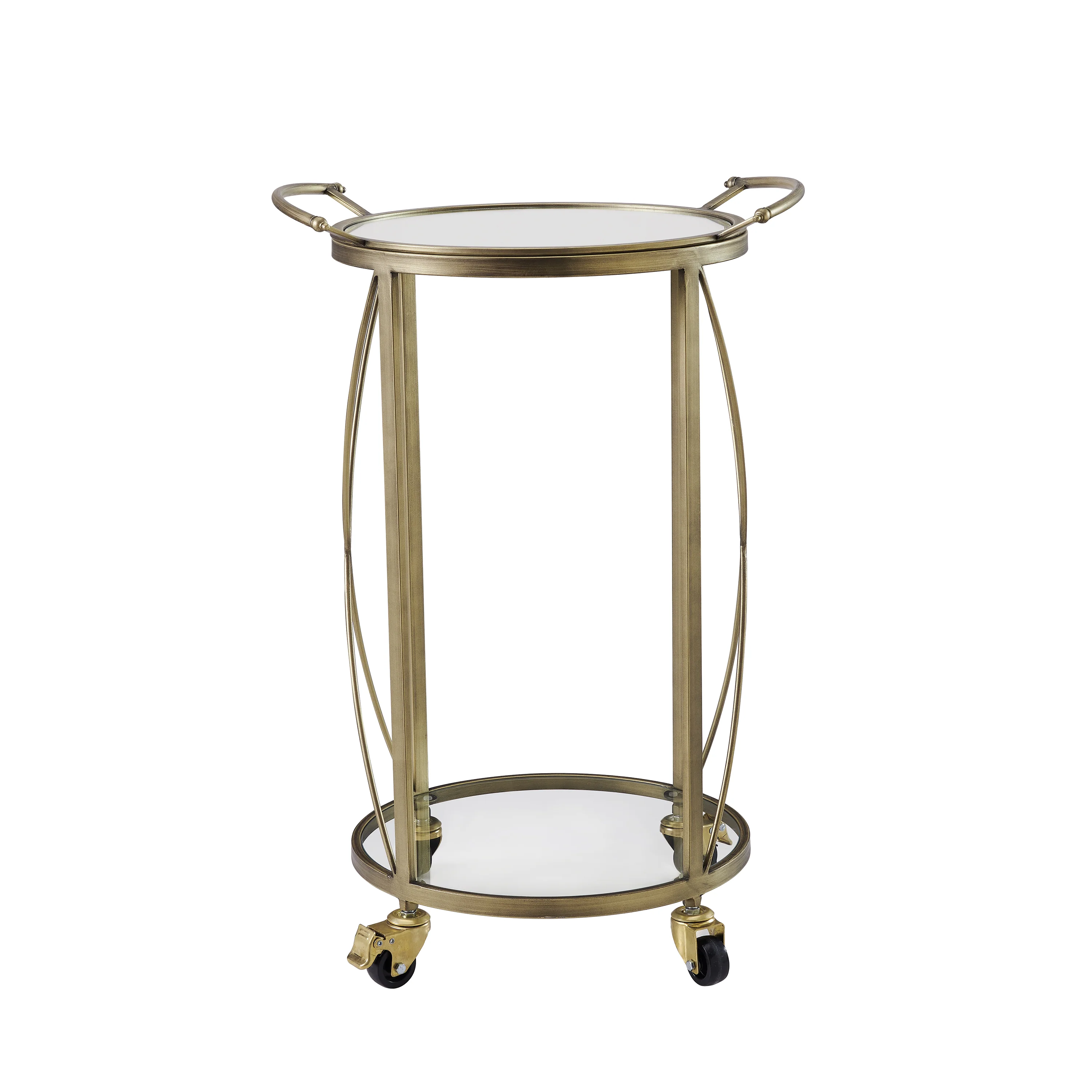 Jami Round Bar Cart - Gold - Image 2