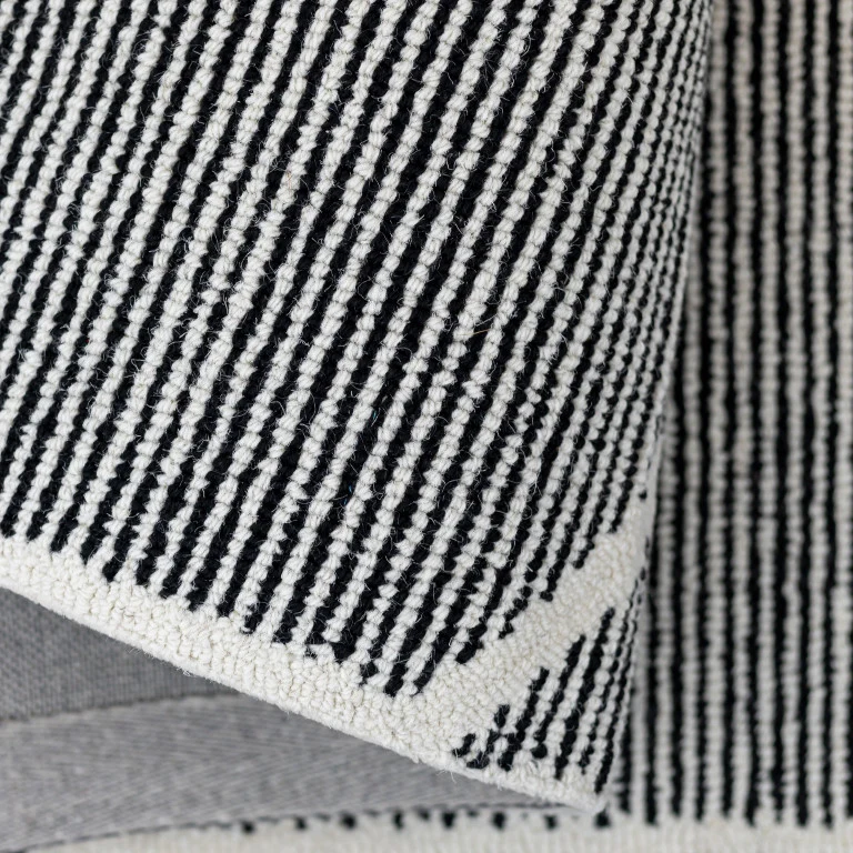 Joris Geometric Rug - 9' x 12' - Black - Image 2