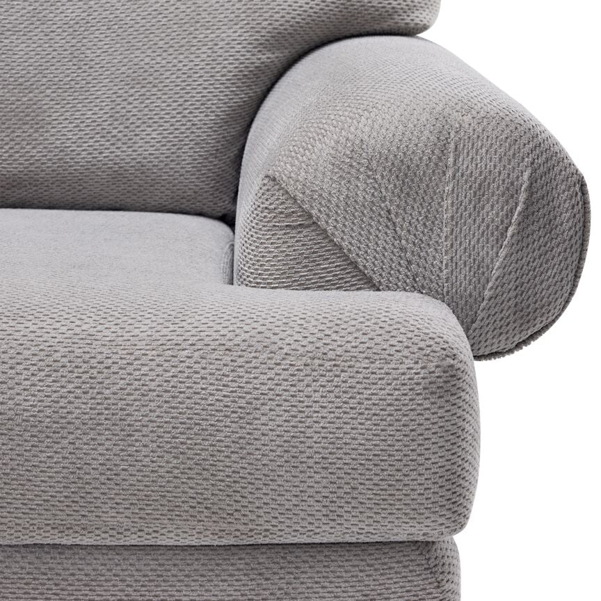 Jupiter 2-Piece Sectional with Left-Facing Chaise - Ash Grey - Image 3