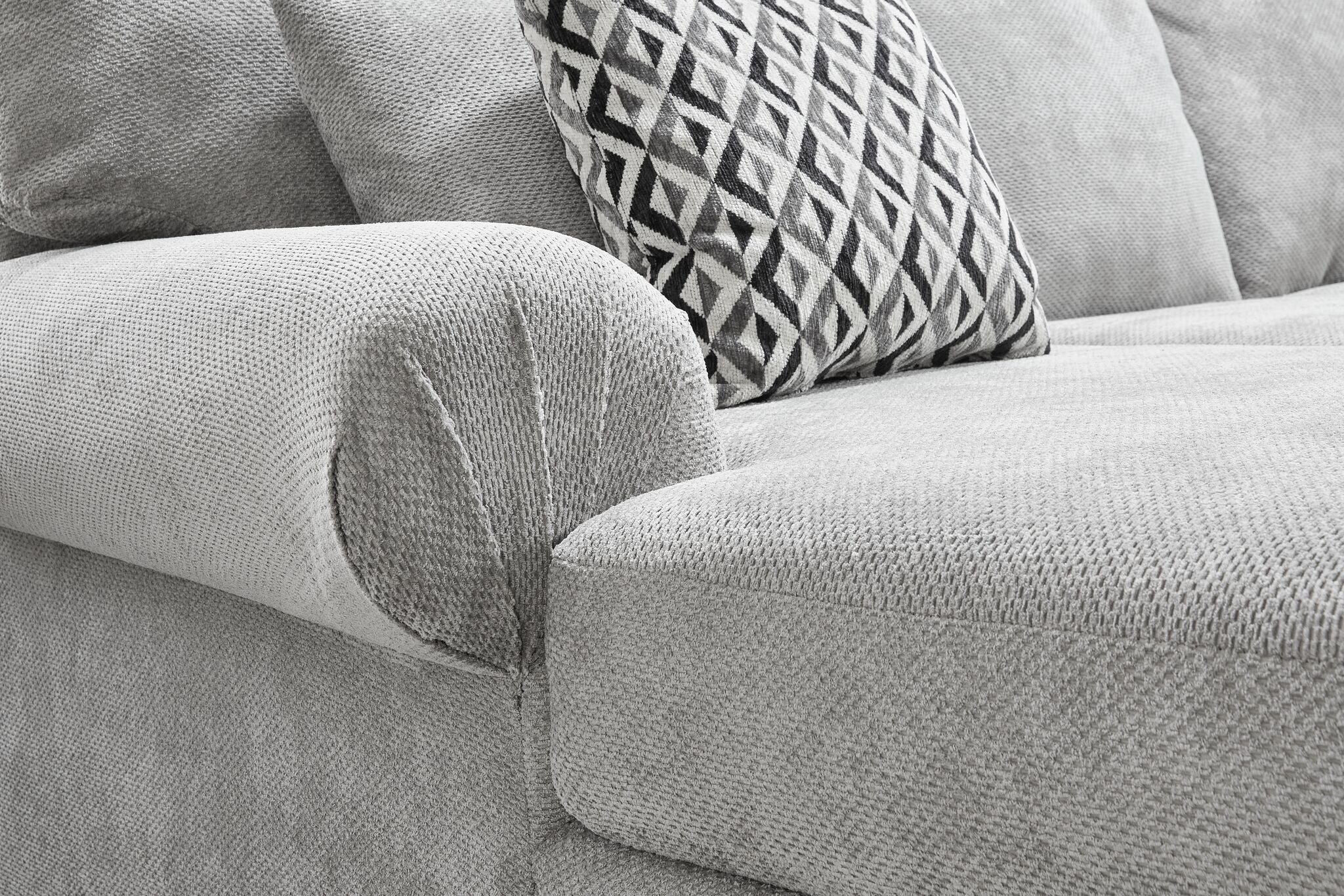 Jupiter 4-Piece Sectional with Left-Facing Chaise - Ash Grey - Image 5