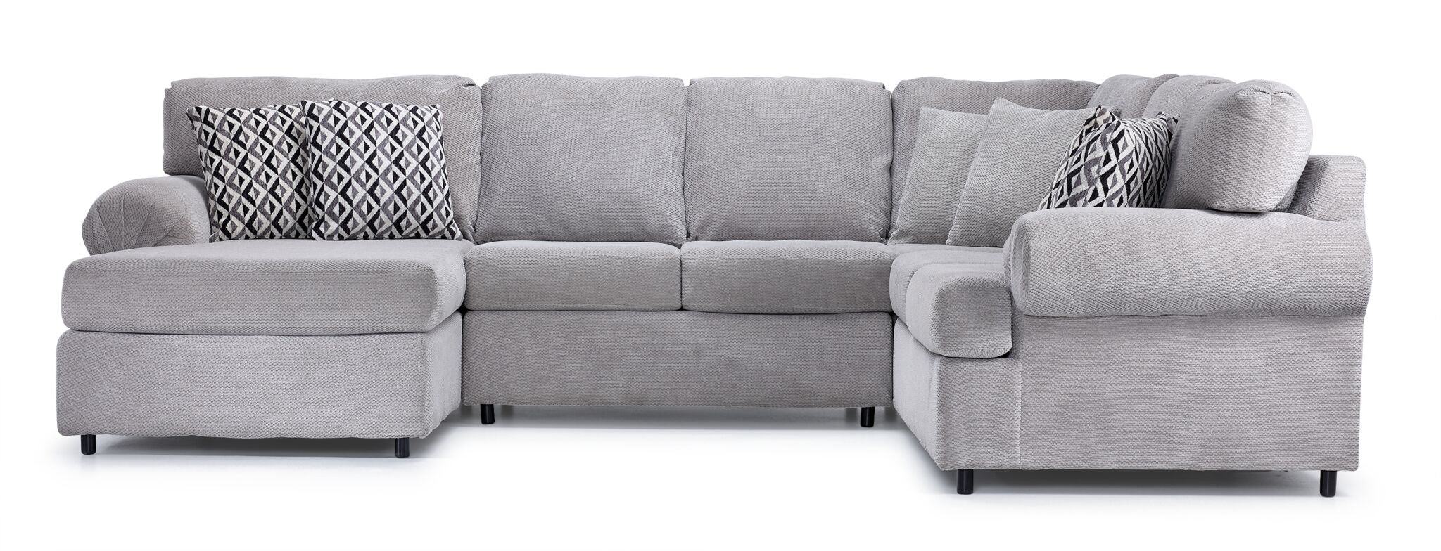 Jupiter 4-Piece Sectional with Left-Facing Chaise - Ash Grey - Image 6