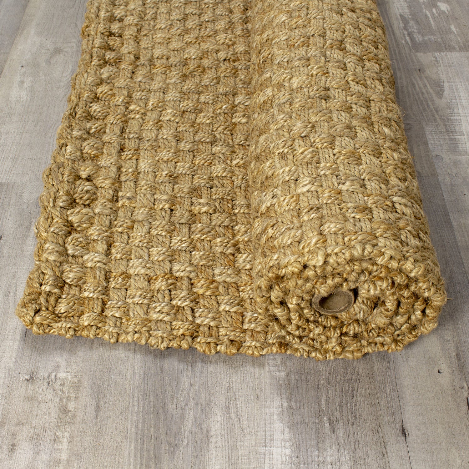 Jute Basketweave Area Rug - 5' X 8' - Beige - Image 7