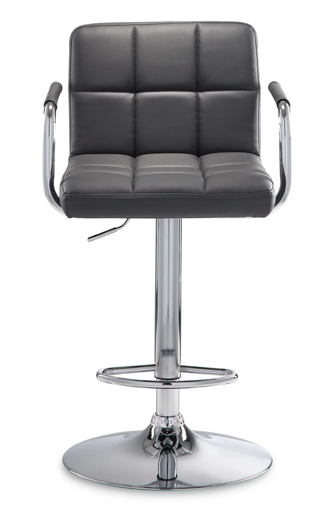 Kane Bar Height Stool - Grey, Chrome - Image 2