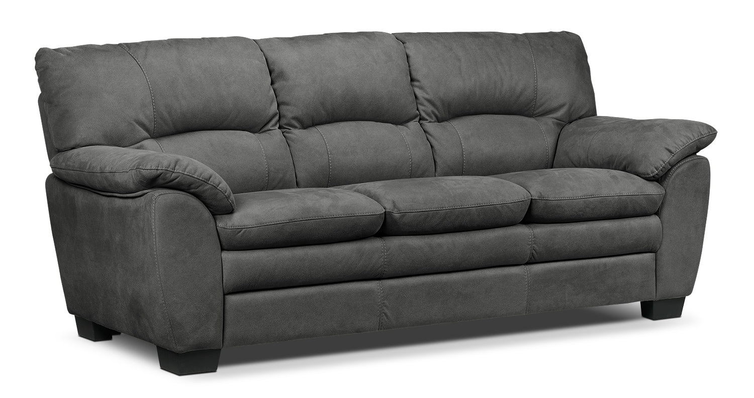 Kelleher Sofa and Loveseat Set - Charcoal - Image 2