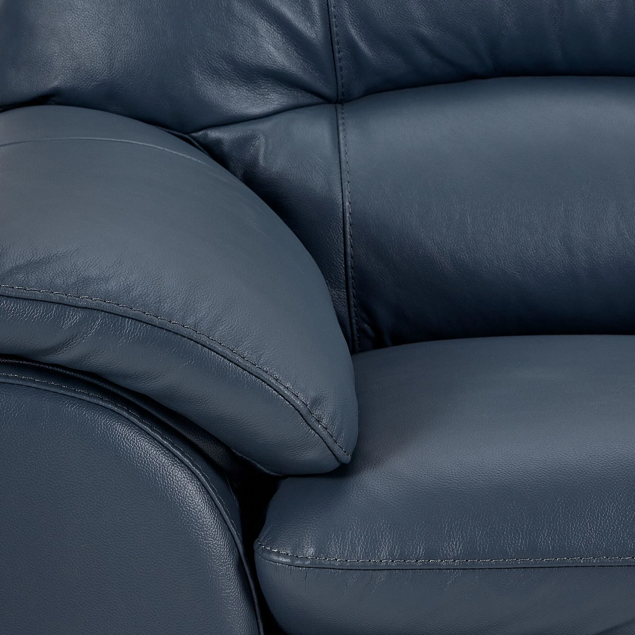 Kendrick Leather Loveseat - Blue - Image 3