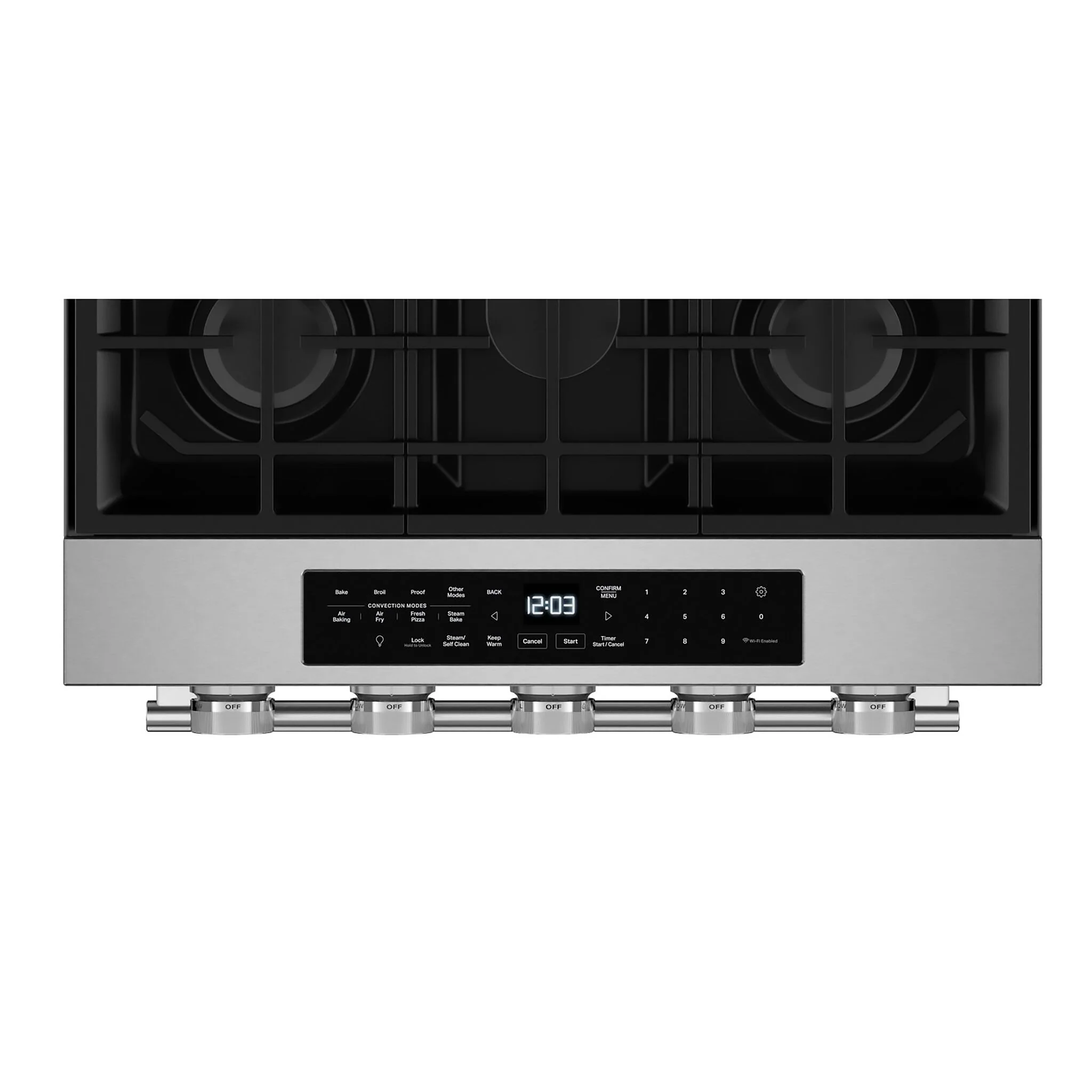 KitchenAid Fingerprint Resistant Stainless Steel Slide-In Gas Convection Range (5 cu.ft.) - KSGS530SPS - Image 7