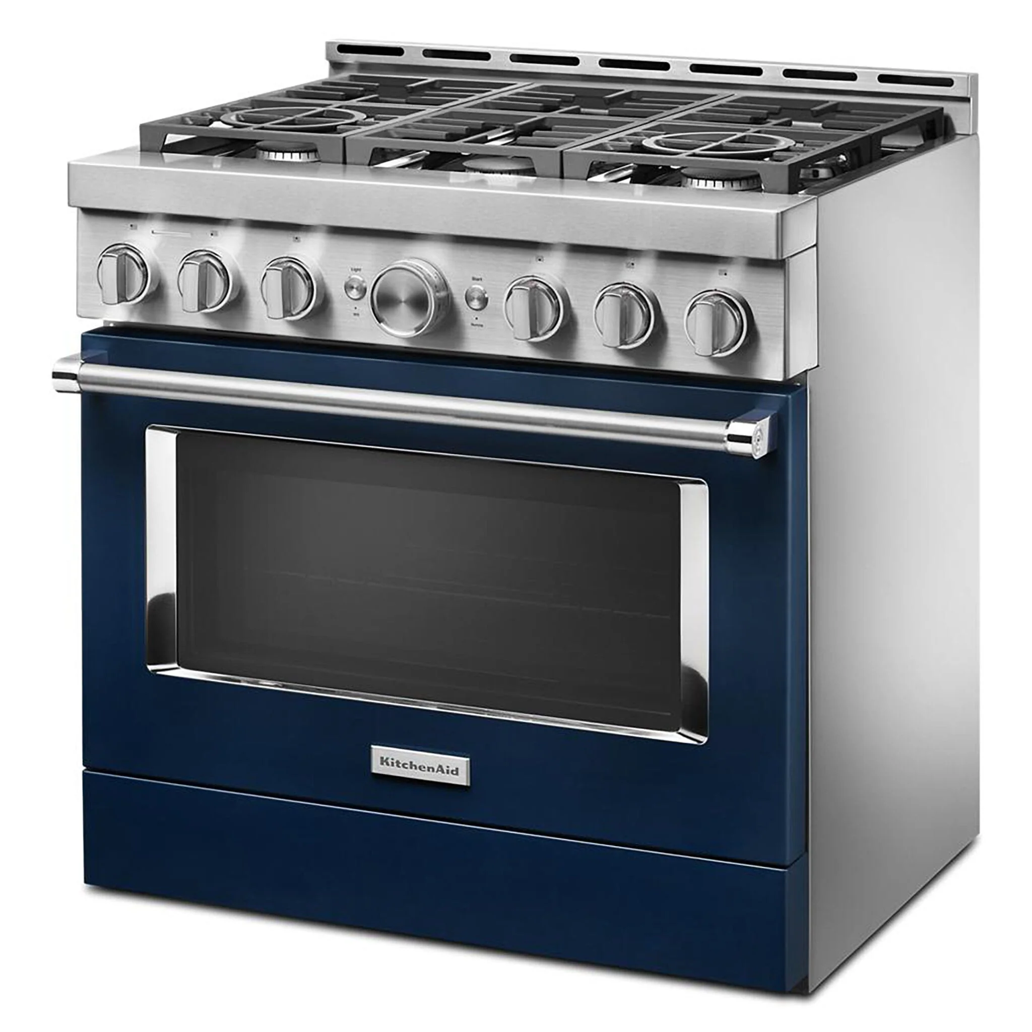 KitchenAid Ink Blue Smart Freestanding Gas Range (5.1 Cu. Ft.) - KFGC506JIB - Image 7