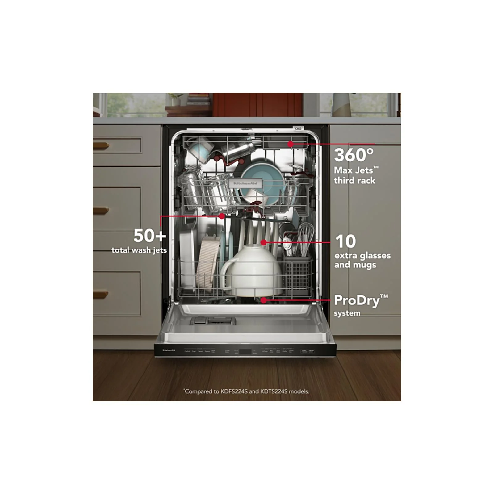 KitchenAid PrintShield Stainless Dishwasher (44 dBA) - KDTS424SPS - Image 13