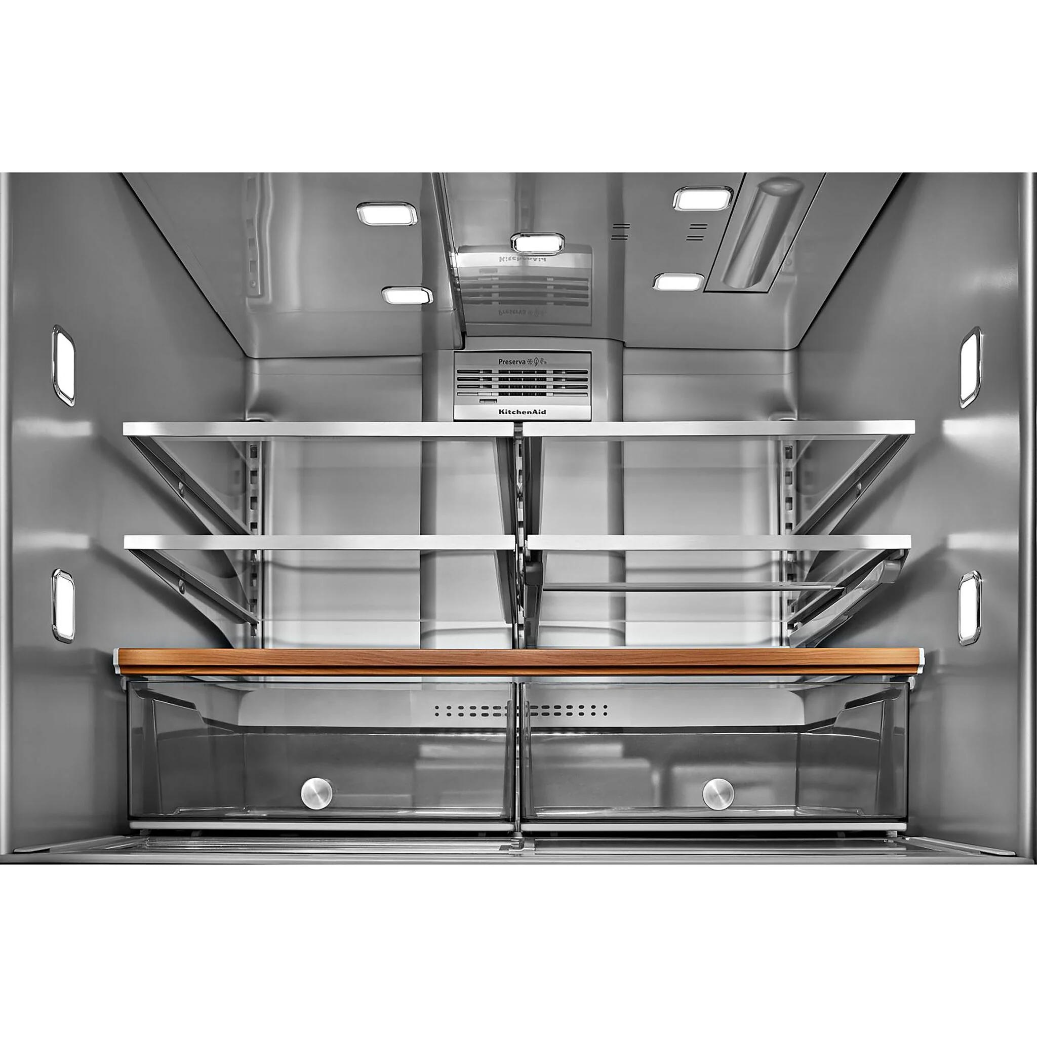 KitchenAid 35.75" 26.2 Cu. Ft. PrintShield Stainless French Door Refrigerator - KRMF536RPS - Image 6