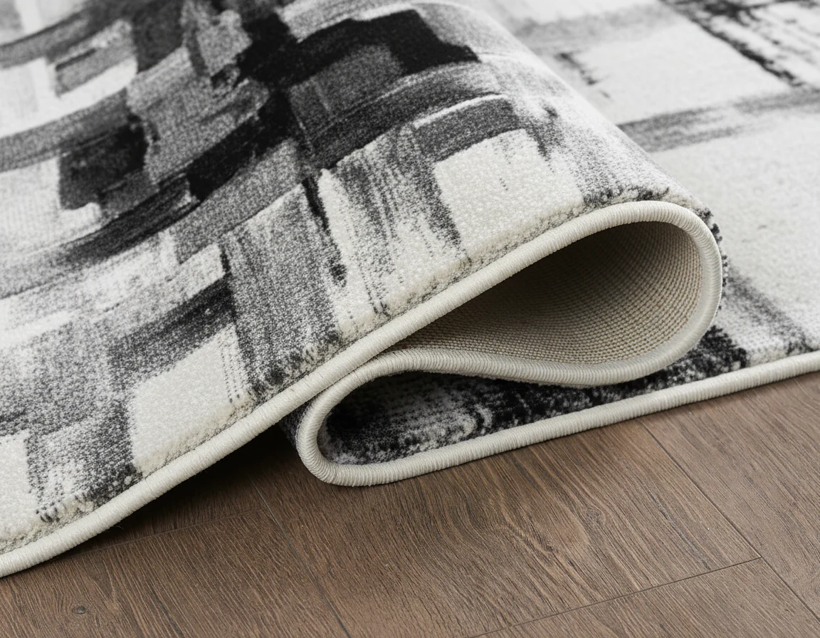 L2 Decor Diamond Area Rug 5' x 8' - Cream, Grey - Image 3
