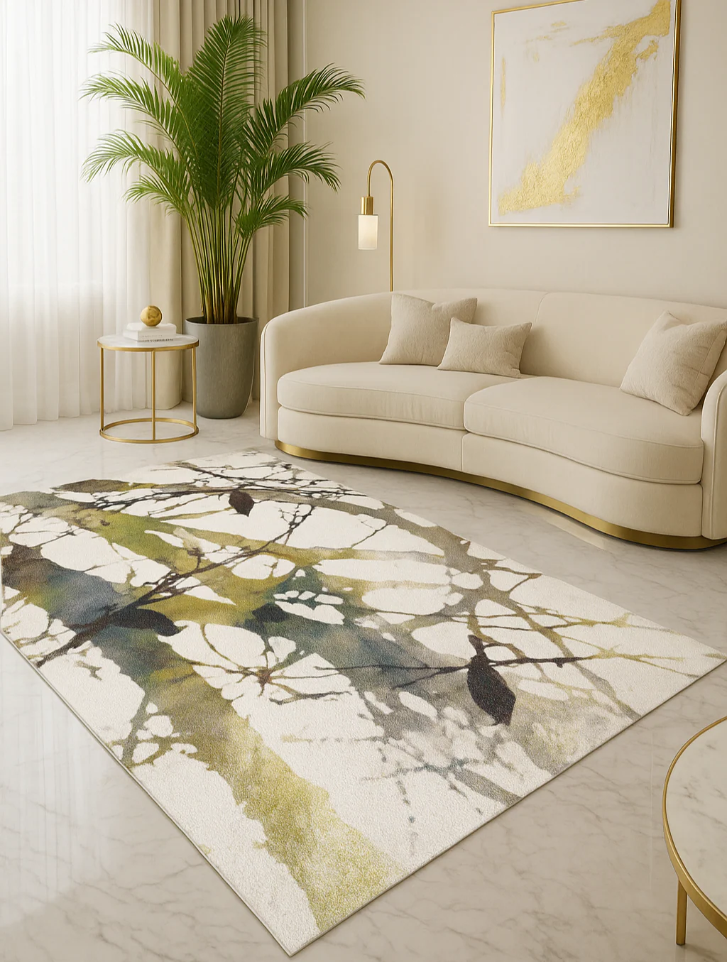 L2 Decor Diamond Area Rug 5' x 8' with Underpad - Birds of a Feather - Image 2