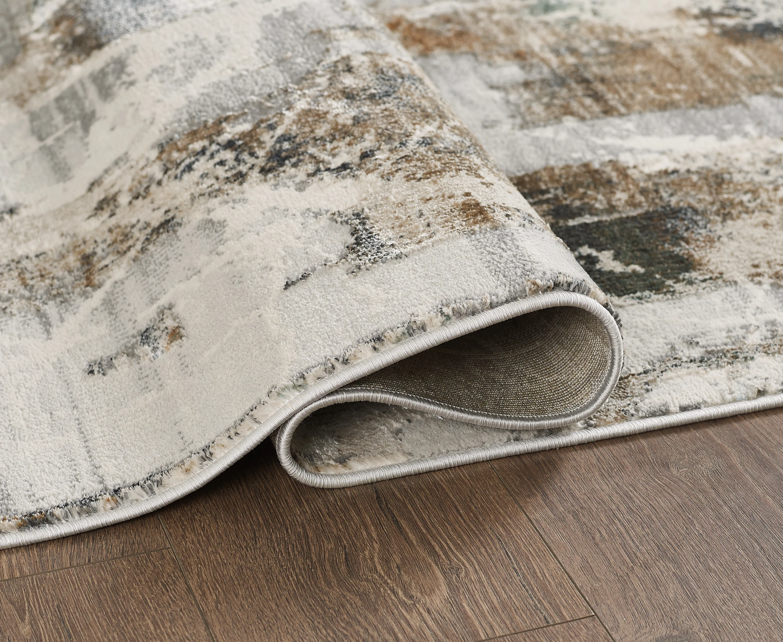 L2 Decor Emojy Area Rug 5' x 8' - Grey, Cream - Image 3