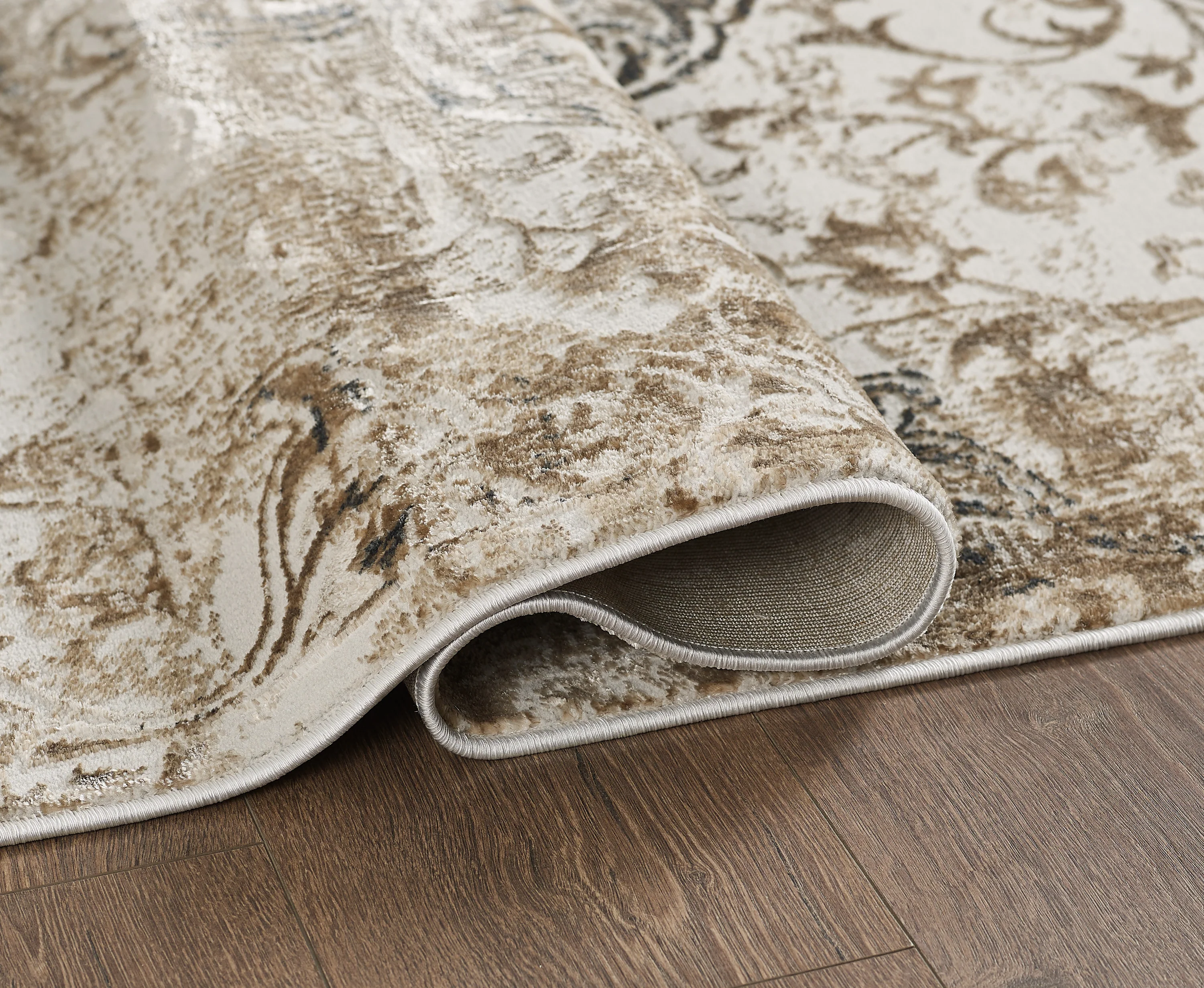 L2 Decor Emojy Area Rug 7' x 10' with Underpad - Cream - Image 3