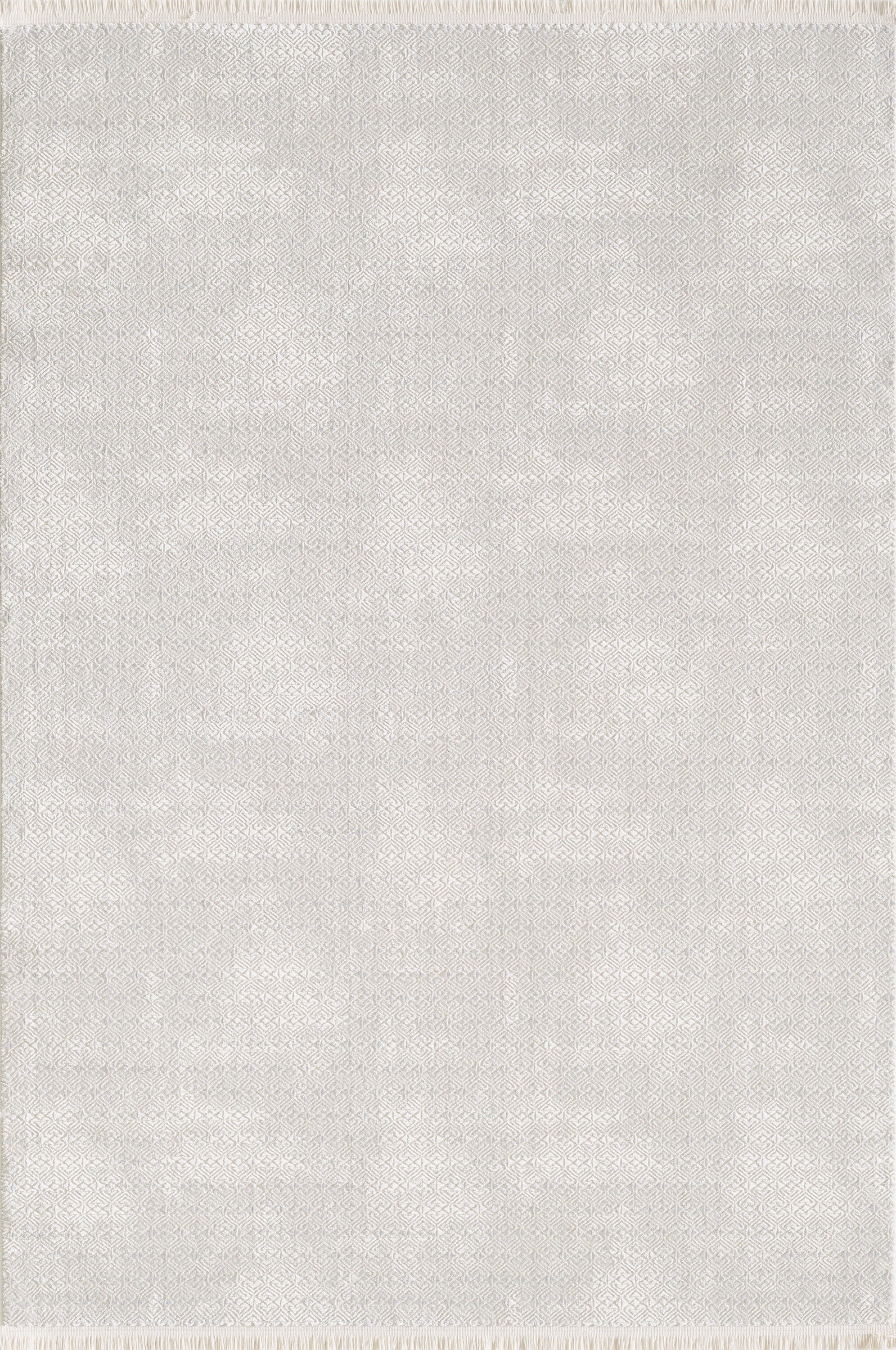 L2 Decor Novolini Area Rug 5' x 8' with Underpad - Light Grey, White