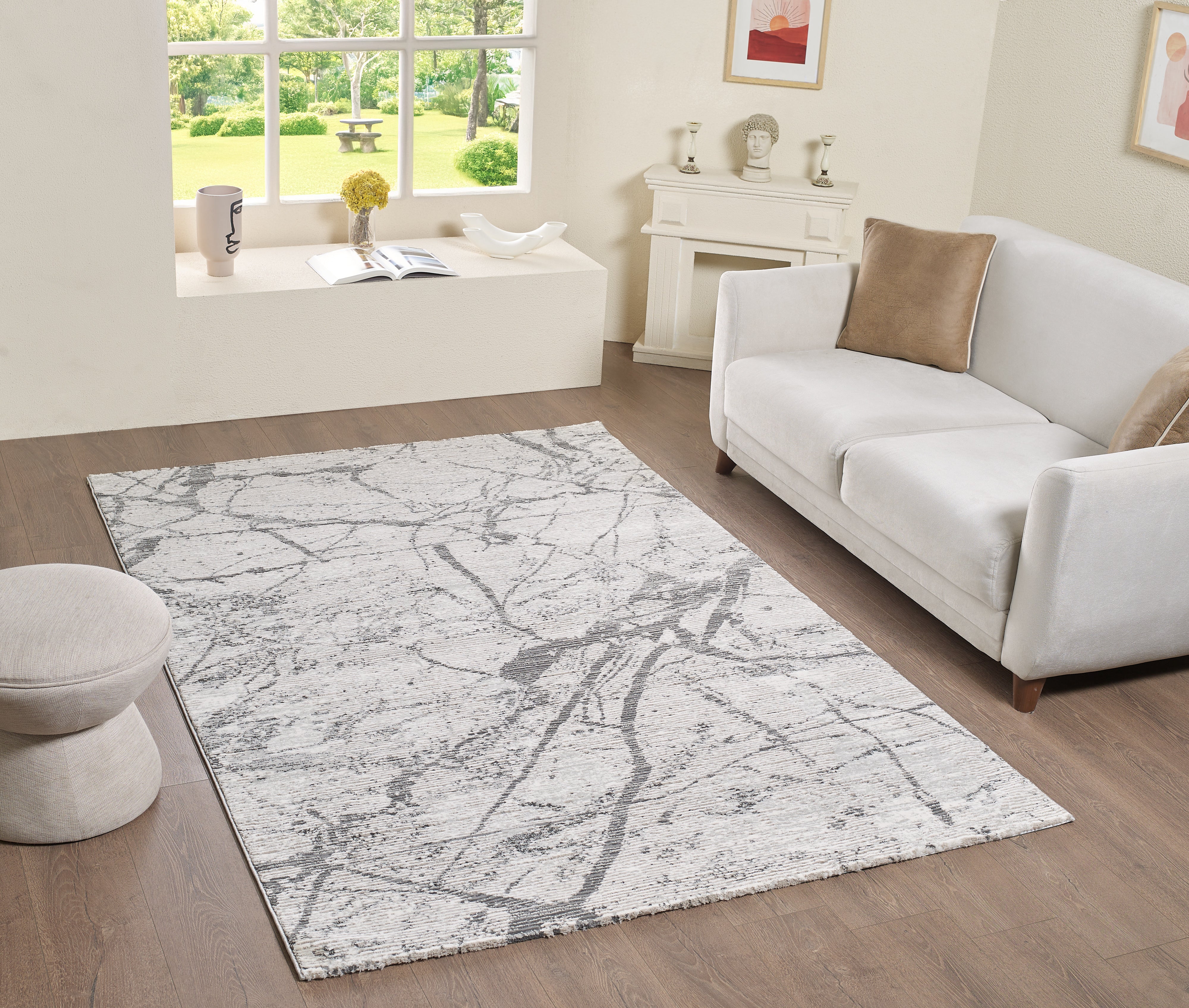 L2 Decor Robini Area Rug 5' x 8' with Underpad - Grey - Image 2