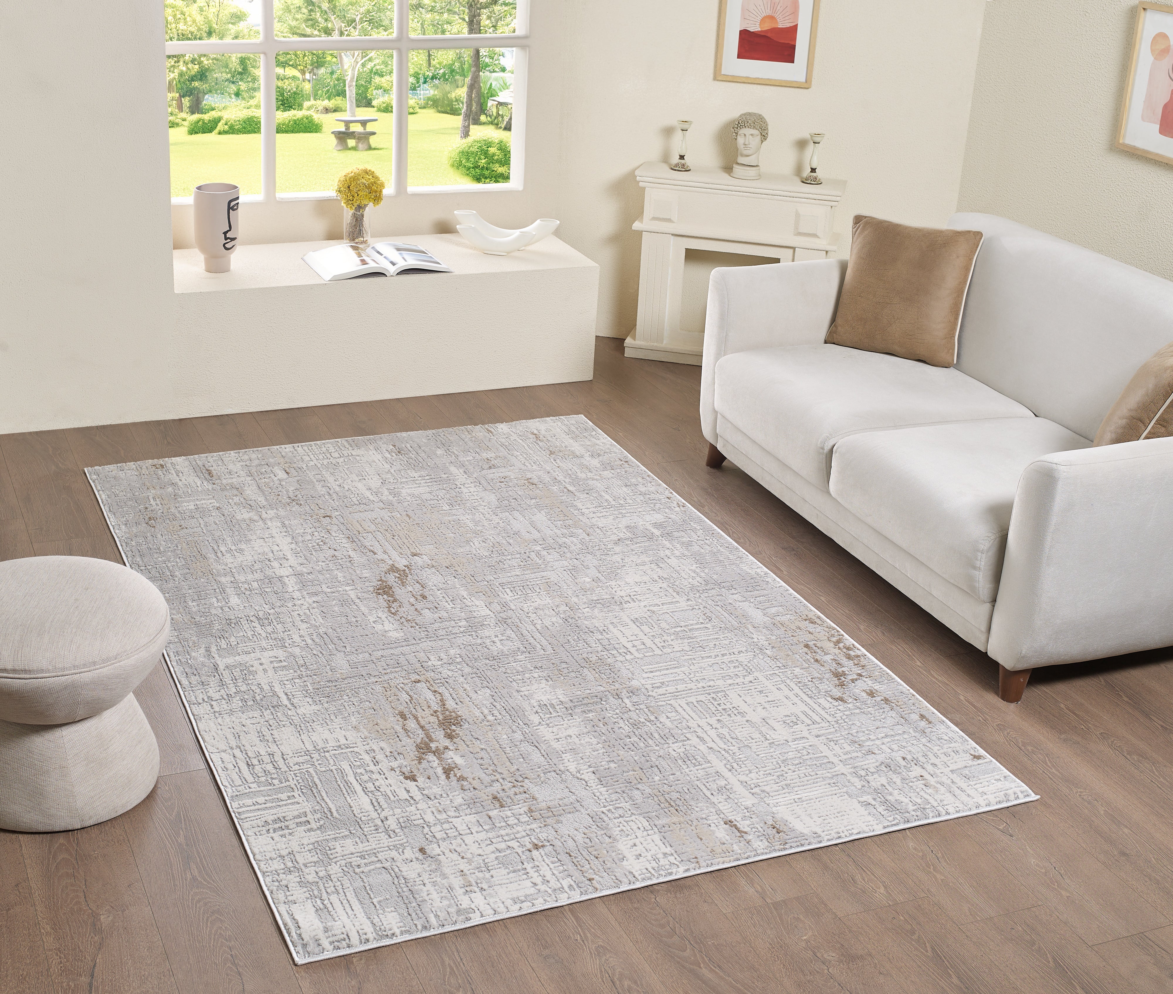 L2 Decor Symphony Area Rug 5' x 8' - Grey, Grey - Image 3