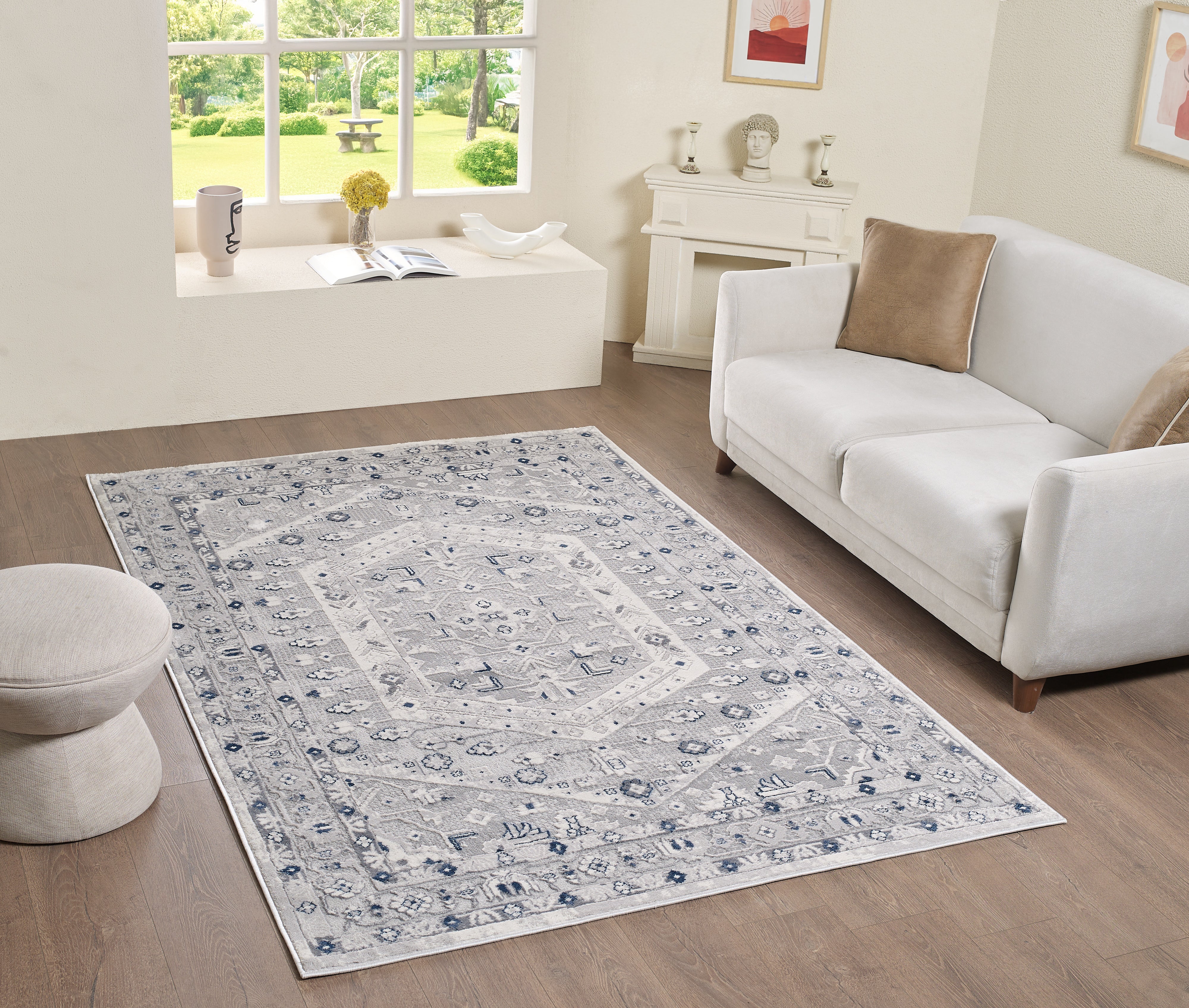 L2 Decor Symphony Area Rug 5' x 8' - Grey, Light Grey - Image 2