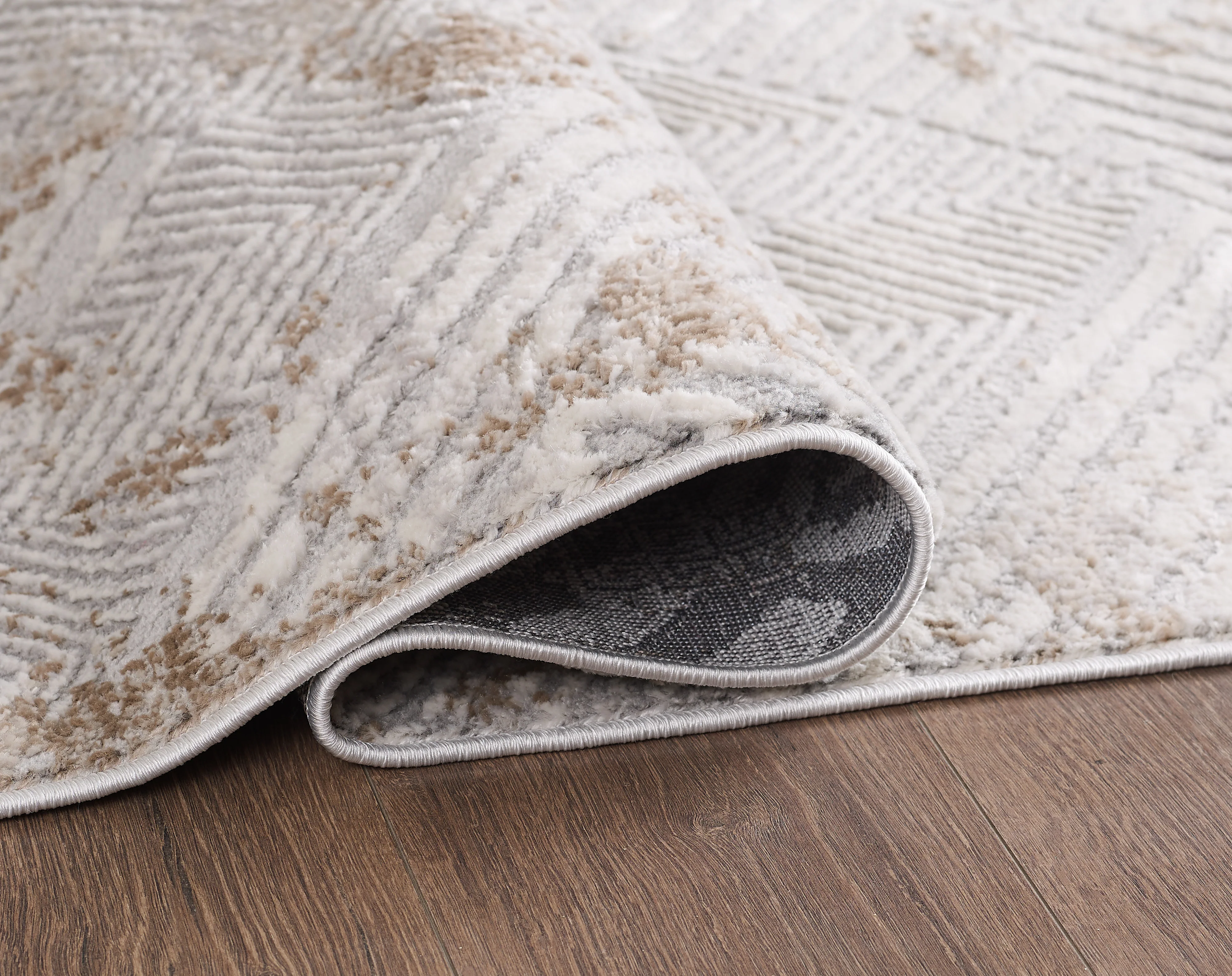 L2 Decor Symphony Area Rug 5' x 8' - Light Grey, Beige - Image 3