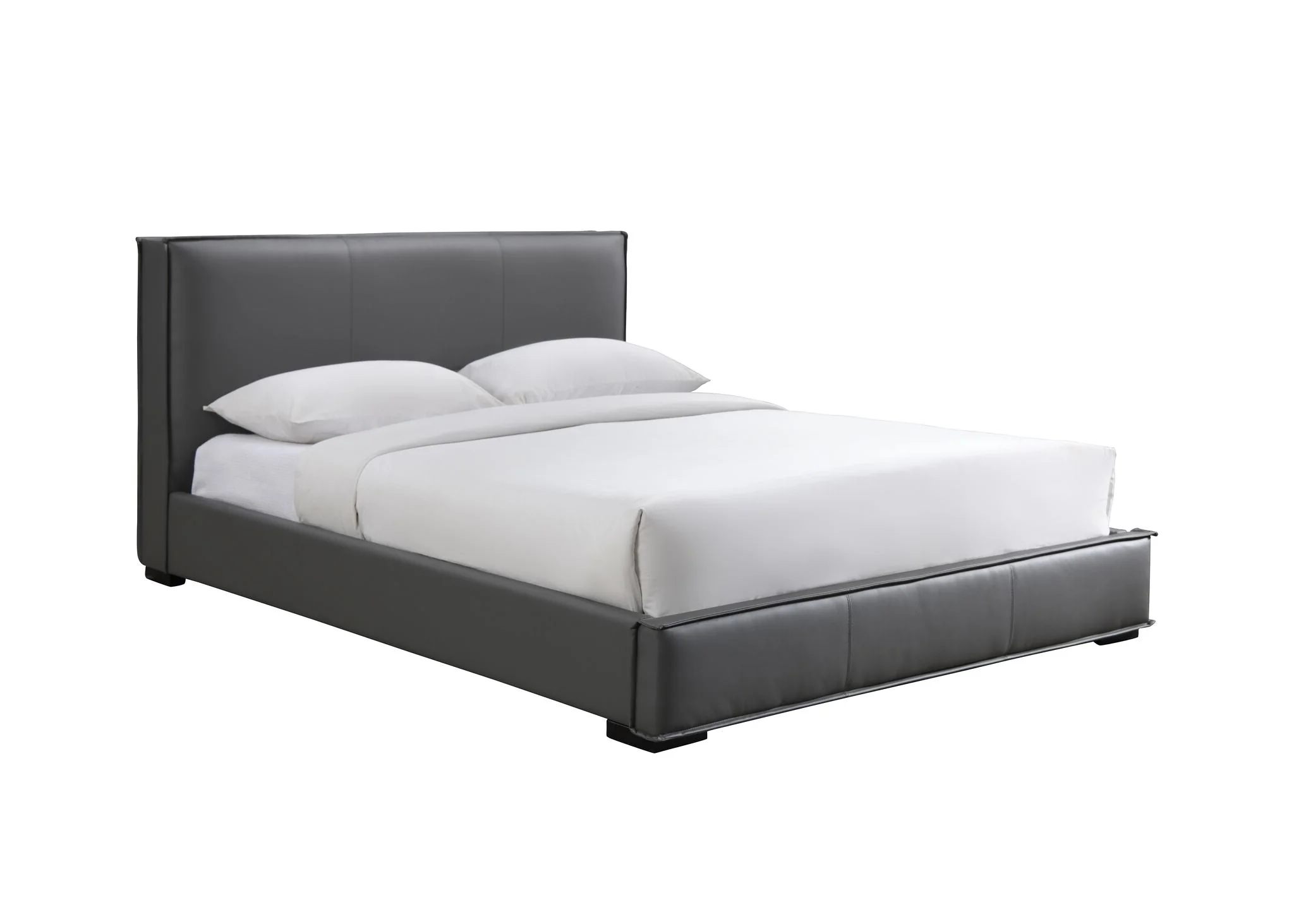 Lansing 3-Piece Queen Upholstered Platform Bed - Grey