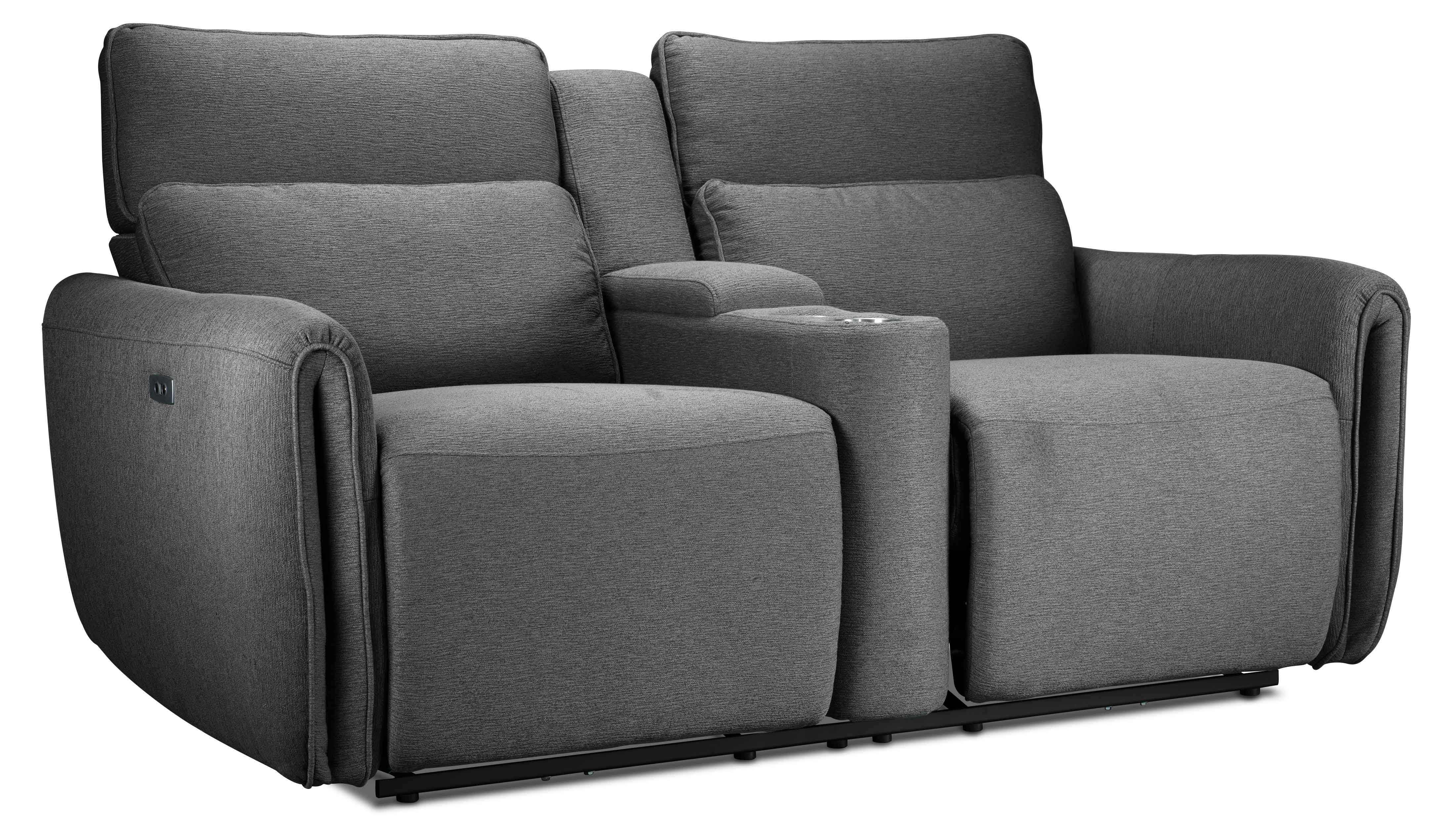 Larsen Power Reclining Loveseat - Platinum Grey - Image 2