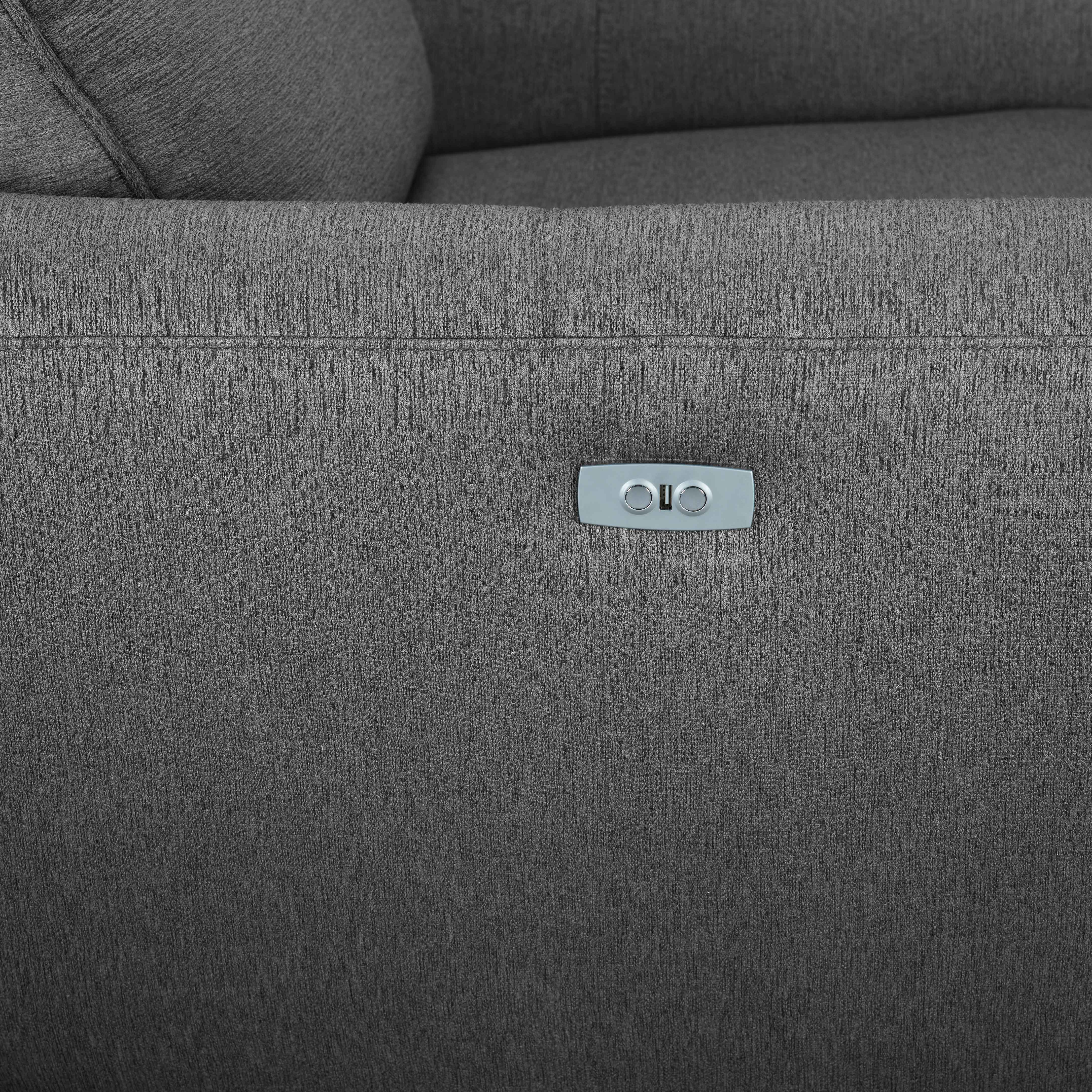 Larsen Power Reclining Loveseat - Platinum Grey - Image 6
