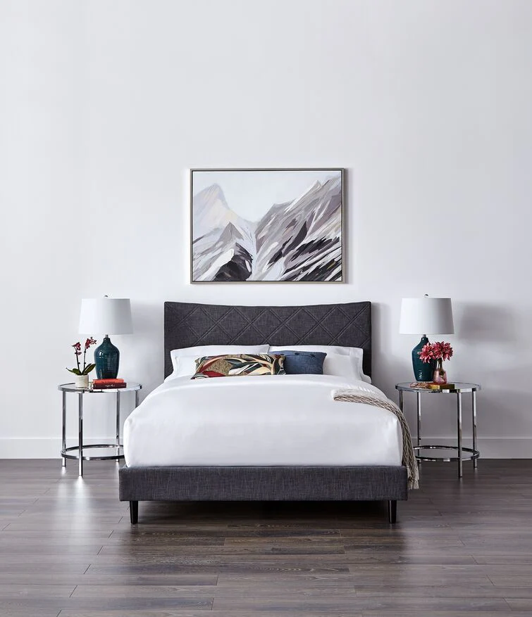 Lawrence 3-Piece Queen Bed - Dark Grey - Image 4