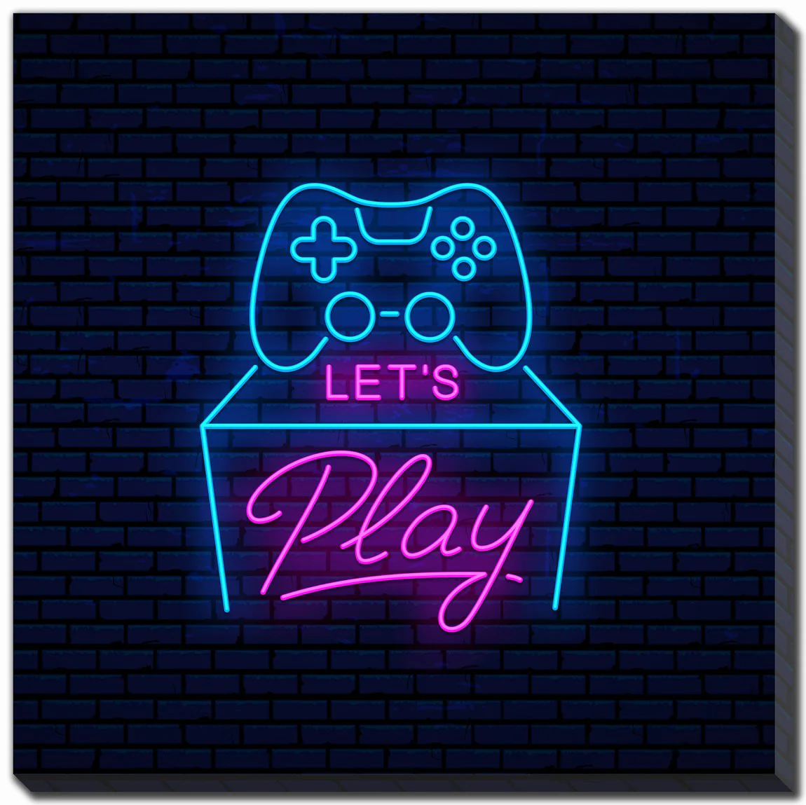 Let’s Play Wall Art - Blue/Purple - 30 X 30