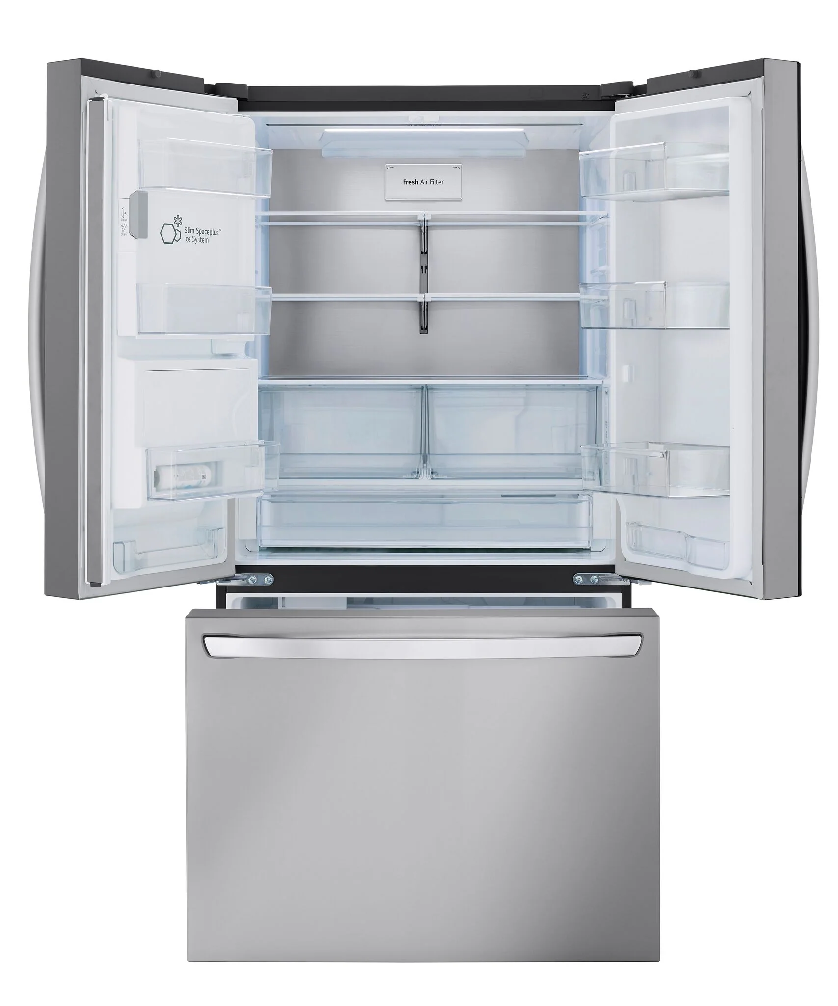 LG 35.75" 31 Cu. Ft. Smudge Resistant Stainless Steel Smart French Door Refrigerator with Dual Ice - LRFXS3106S - Image 2