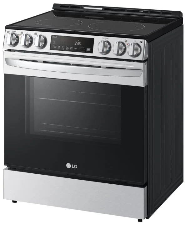 LG Smudge Resistant Stainless Steel Smart Wi-Fi Enabled Fan Convection Electric Slide-in Range with Air Fry & EasyClean® (6.3 cu. ft.) - LSEL6333F - Image 2