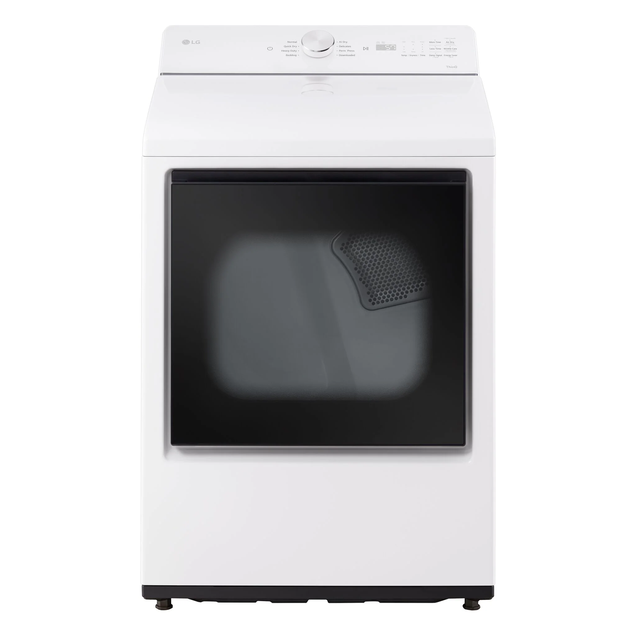 LG White Ultra Large Capacity Rear Control Electric Dryer with AI Sensing (7.3 Cu. Ft) - DLE8200W