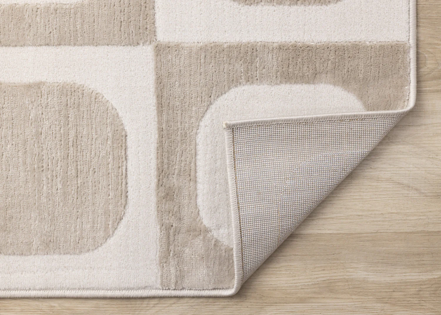 Logan Contemporary Modern Area Rug - 5' X 8' - Beige/Cream - Image 7