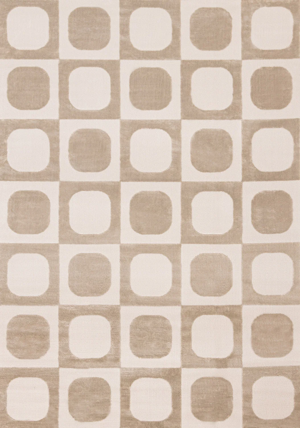 Logan Contemporary Modern Area Rug - 8' X 11' - Beige/Cream