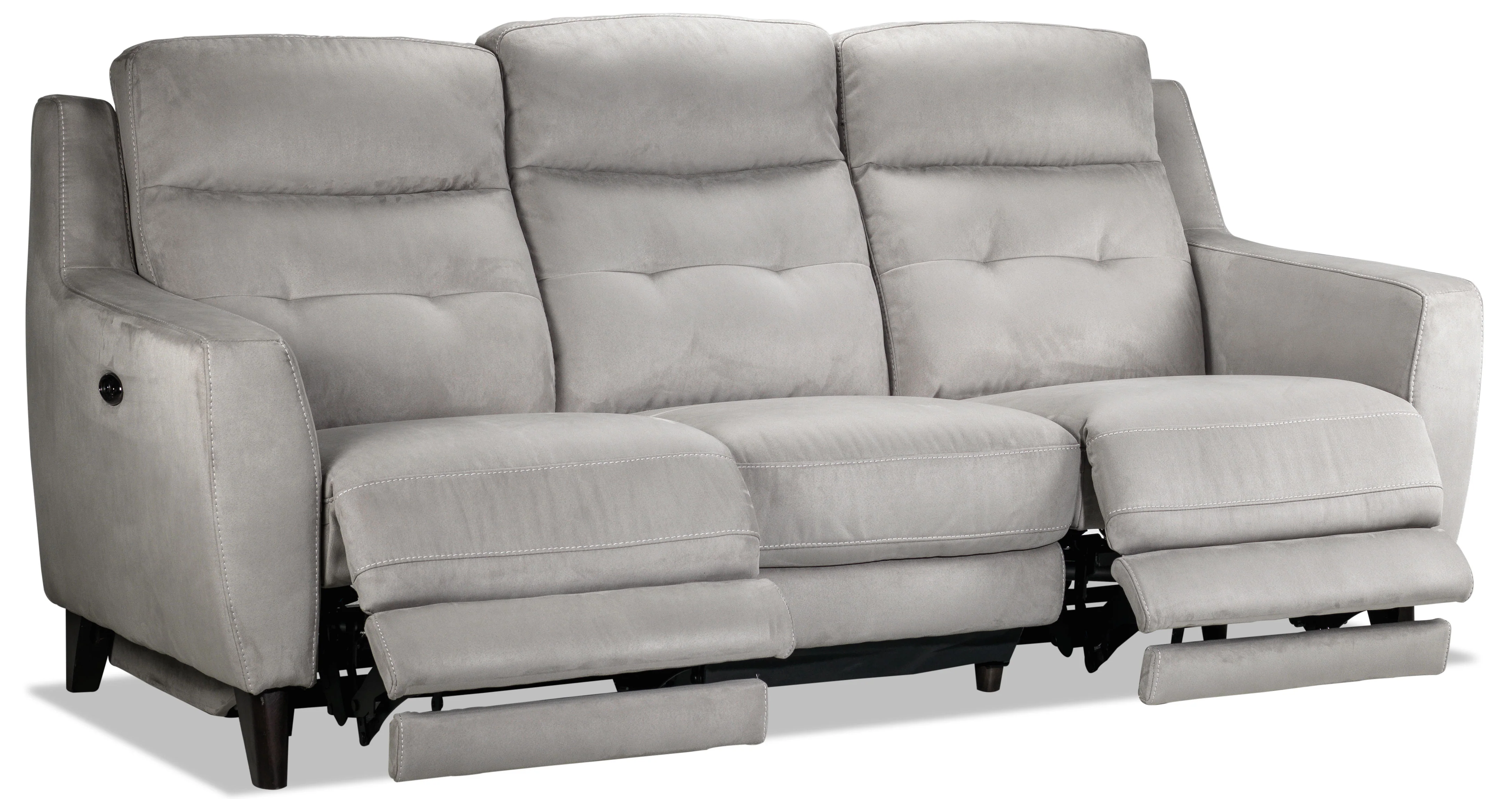 Lucas Power Reclining Sofa - Silver Grey - Image 3