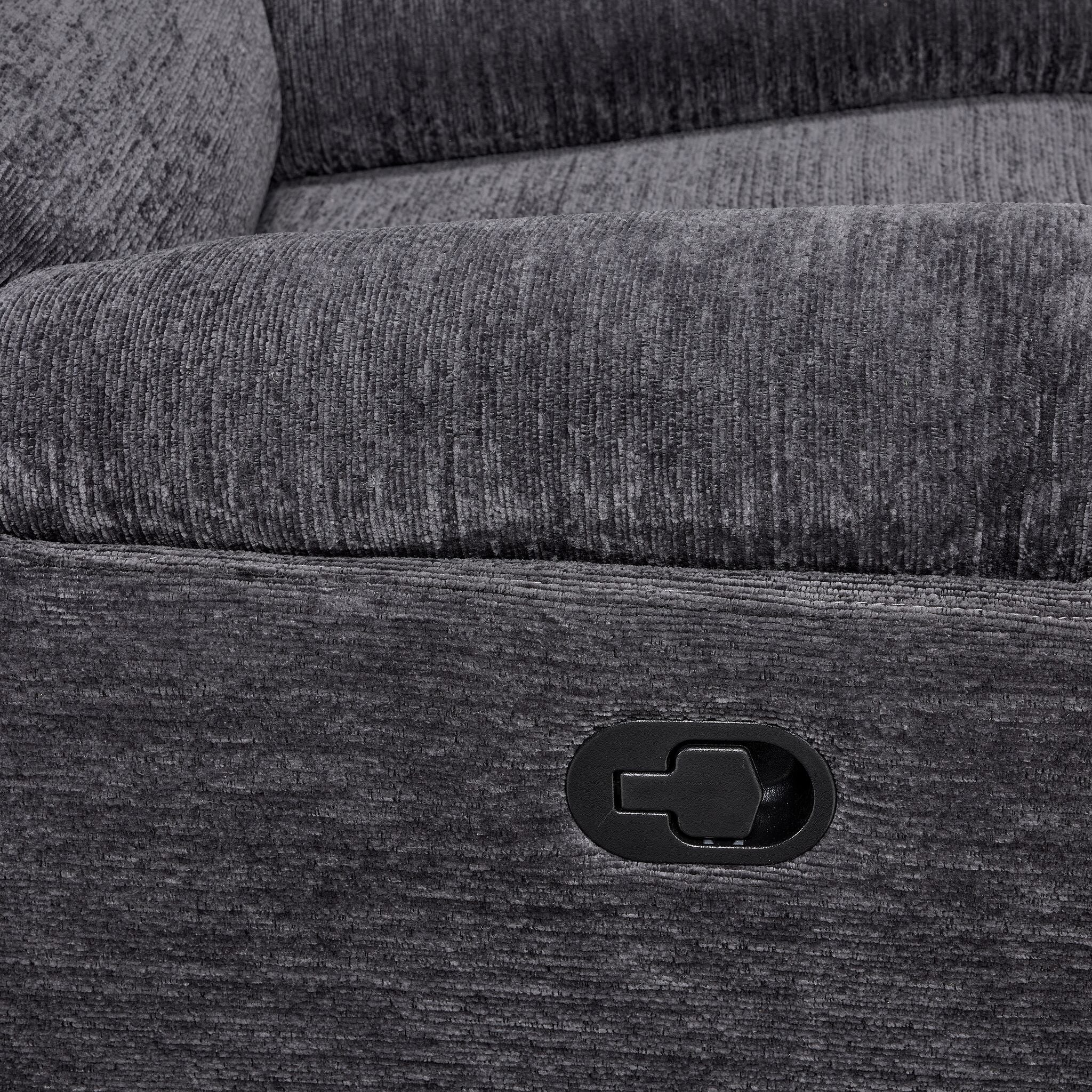 Lucie Reclining Sofa - Charcoal - Image 3