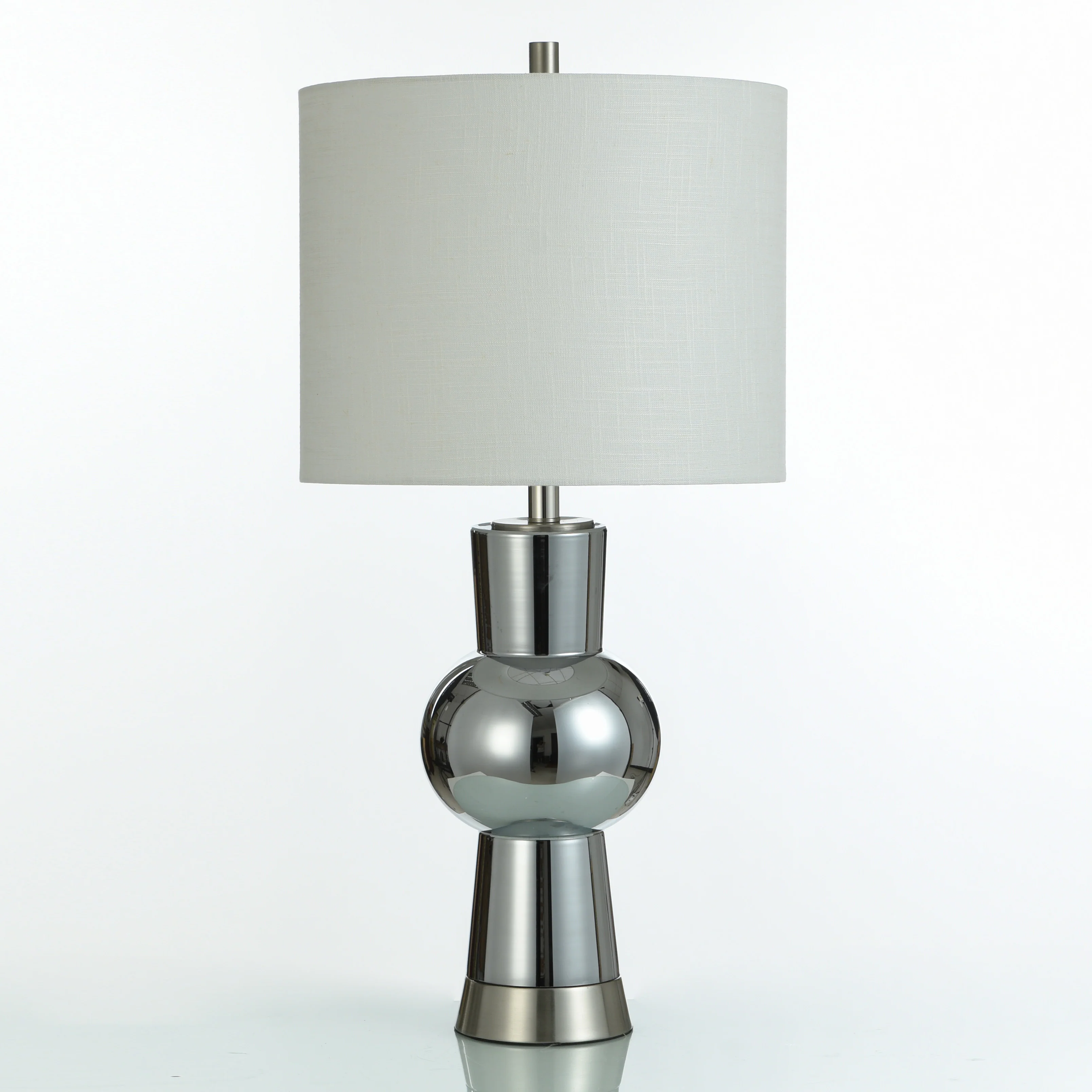 Luna 30" Table Lamp - Chrome and Brushed Nickel