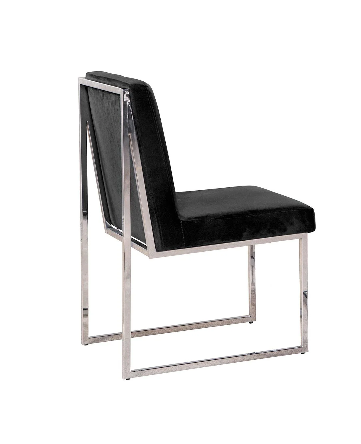 Lyrica Dining Chair - Black, Chrome - Image 4