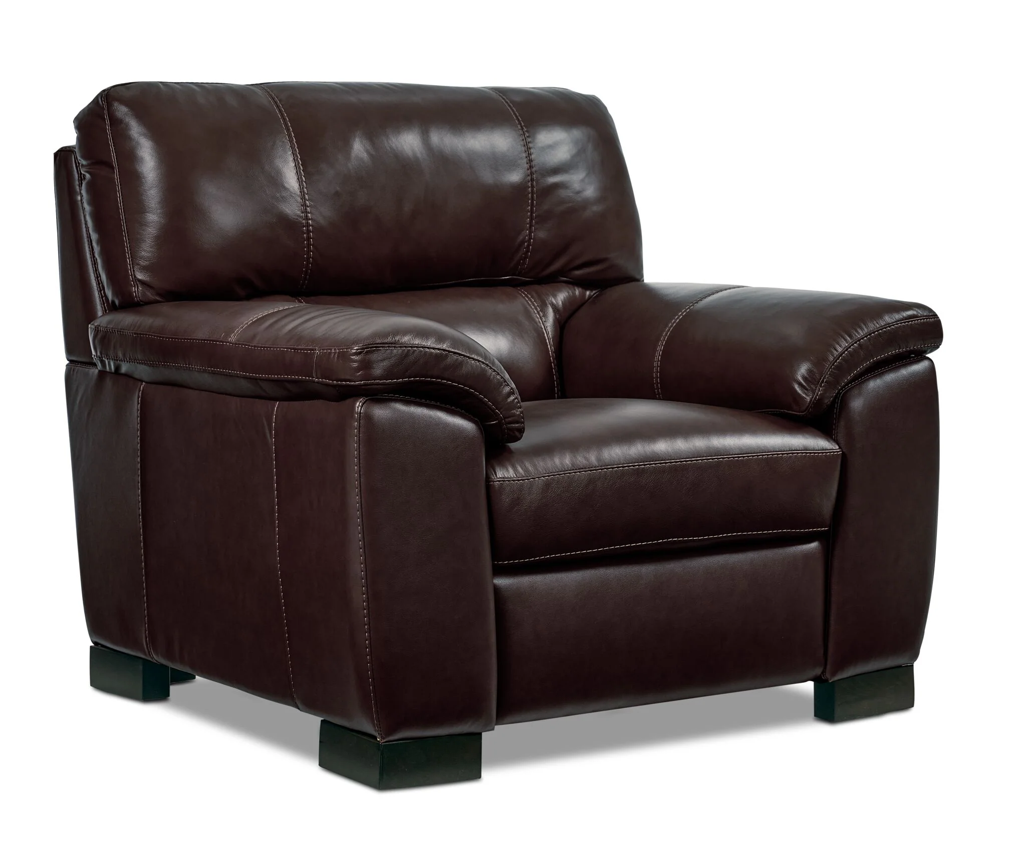 Maddox Leather Chair - Dark Brown