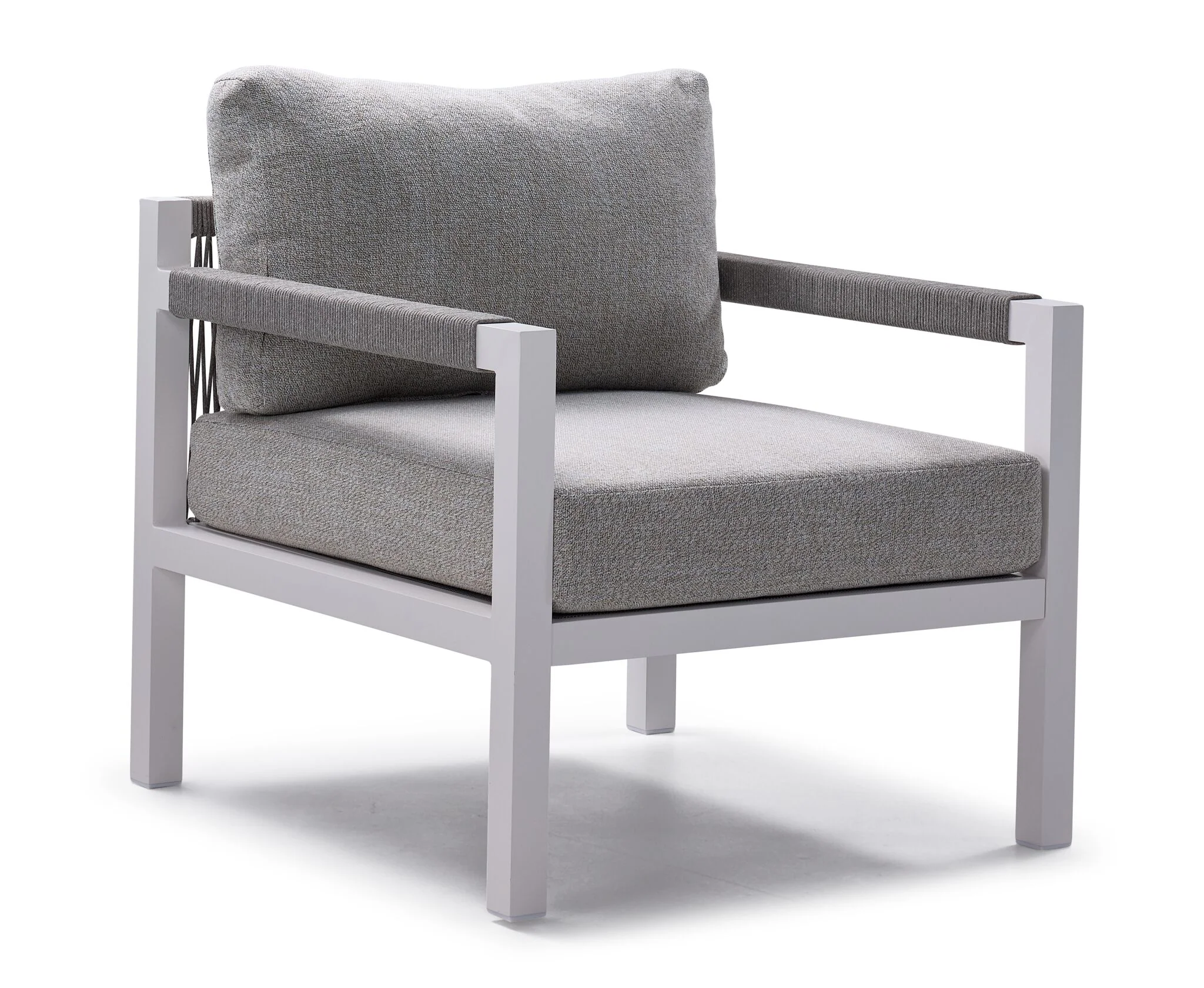 Malibu 4 - Piece Outdoor Conversation Set - White, Grey - Image 4