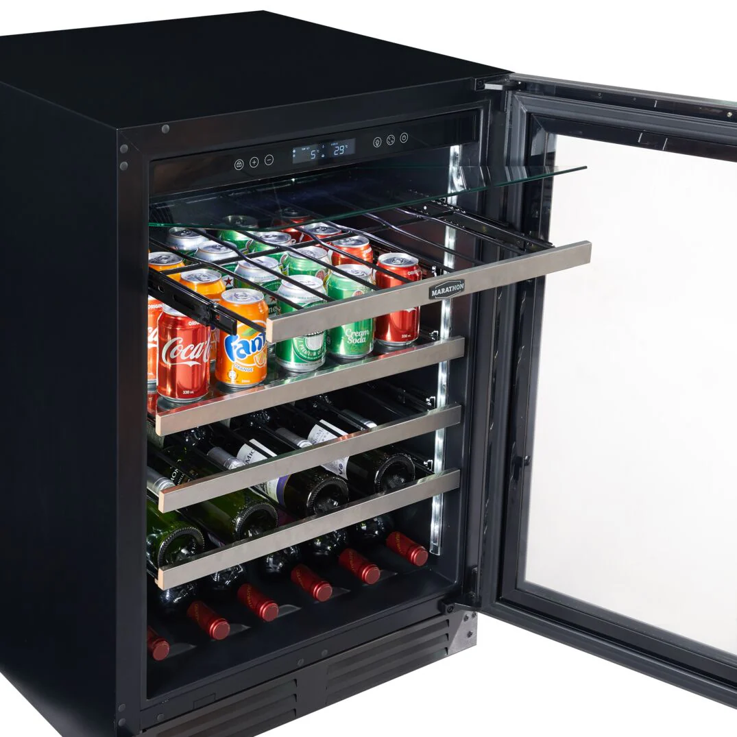 Marathon 24" Black Steel Single Zone Undercounter Convertible Wine/Beverage Cooler (5.4 cu.ft) - MBWC56-BLS - Image 6