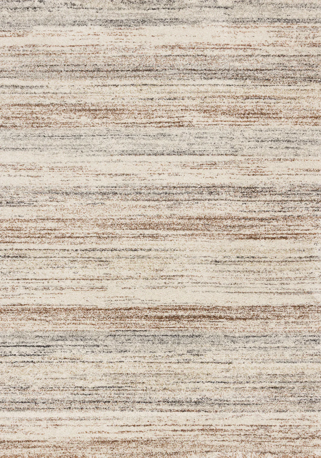Marquee Soft Contemporary Area Rug - 5' X 8' - Cream/Rust