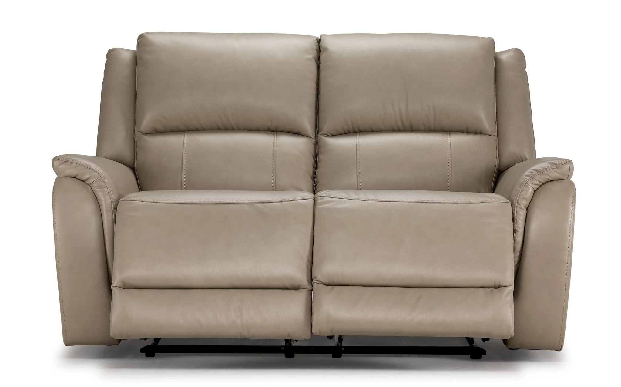 Maxton Leather Power Reclining Loveseat - Taupe - Image 2