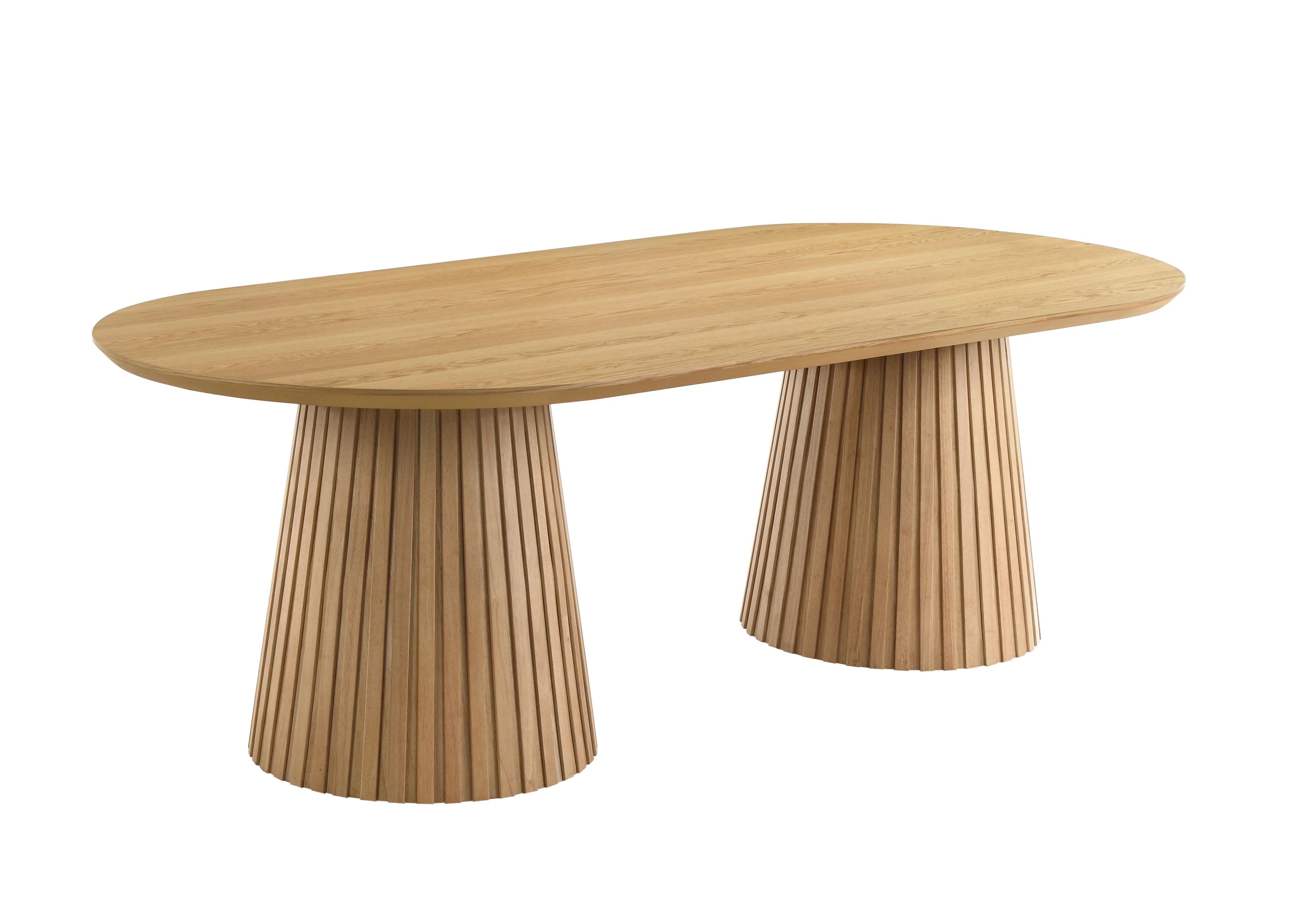 Mikael 7-Piece Oval Dining Set - Grey, Light Oak - Image 3