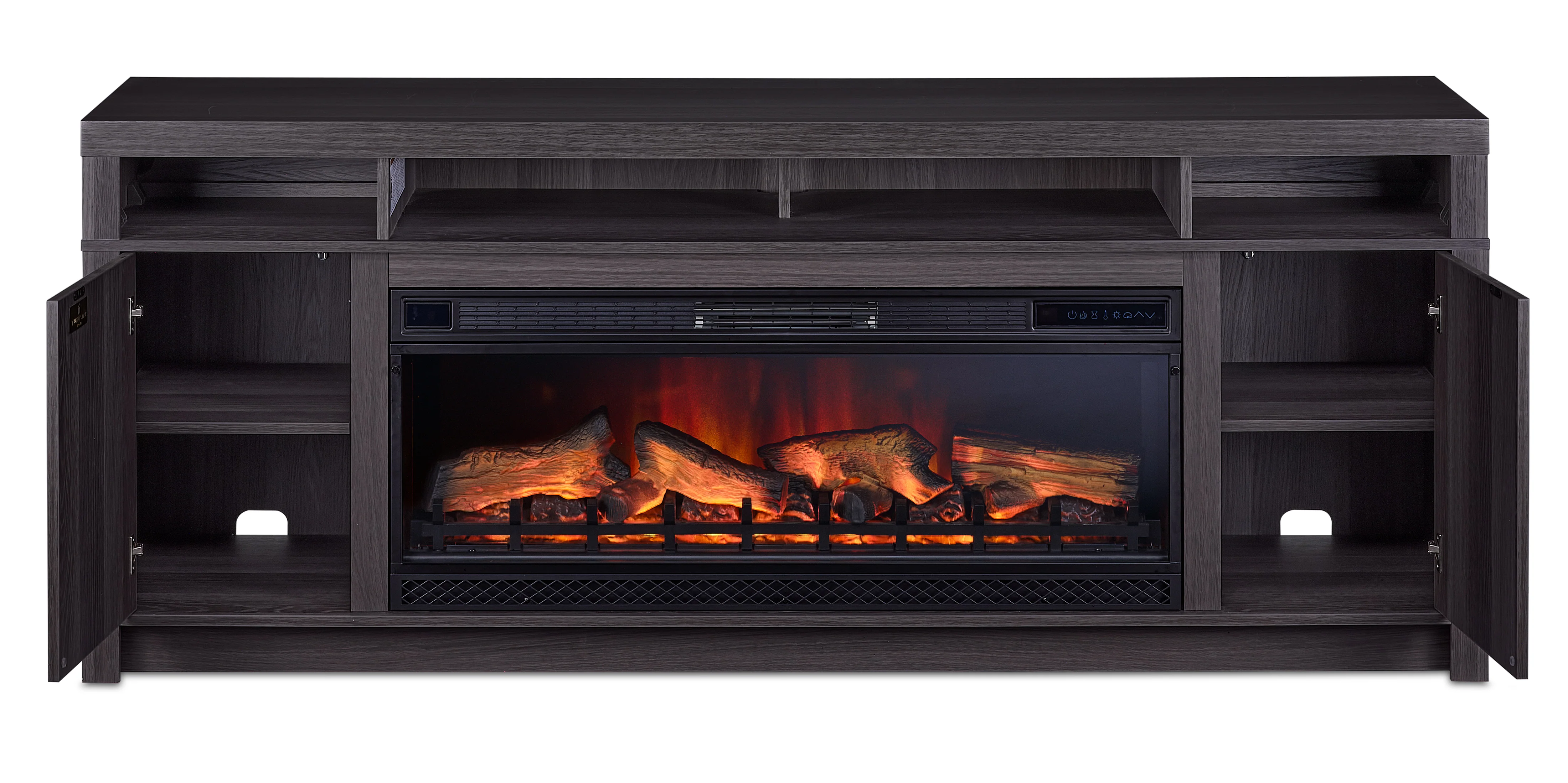 Morado Bay Fireplace TV Stand - Grey - Image 3