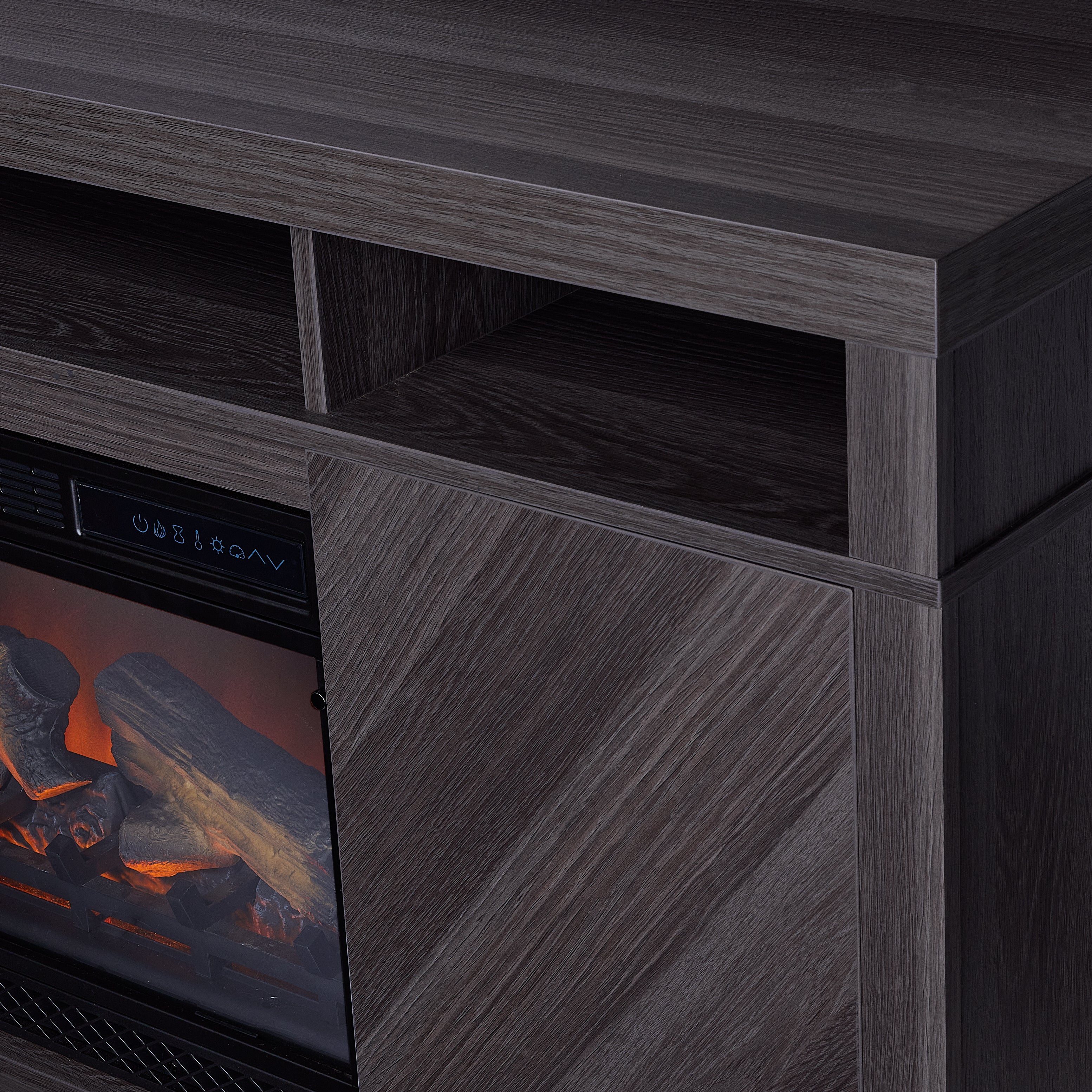 Morado Bay Fireplace TV Stand - Grey - Image 5