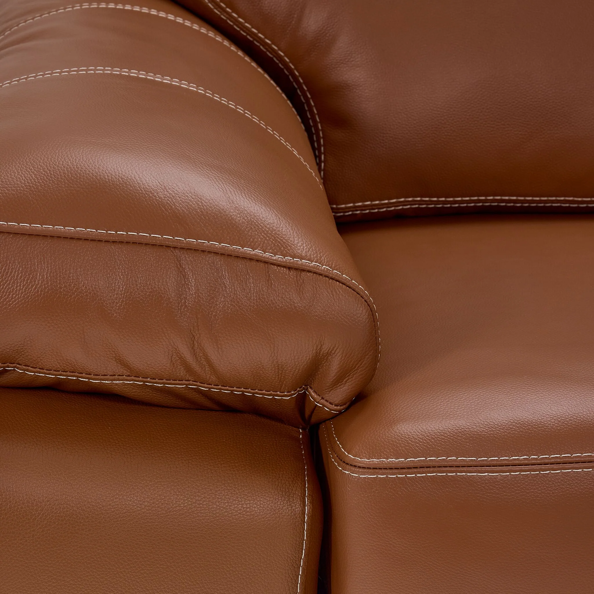 Morrison II Leather Loveseat - Cognac - Image 3