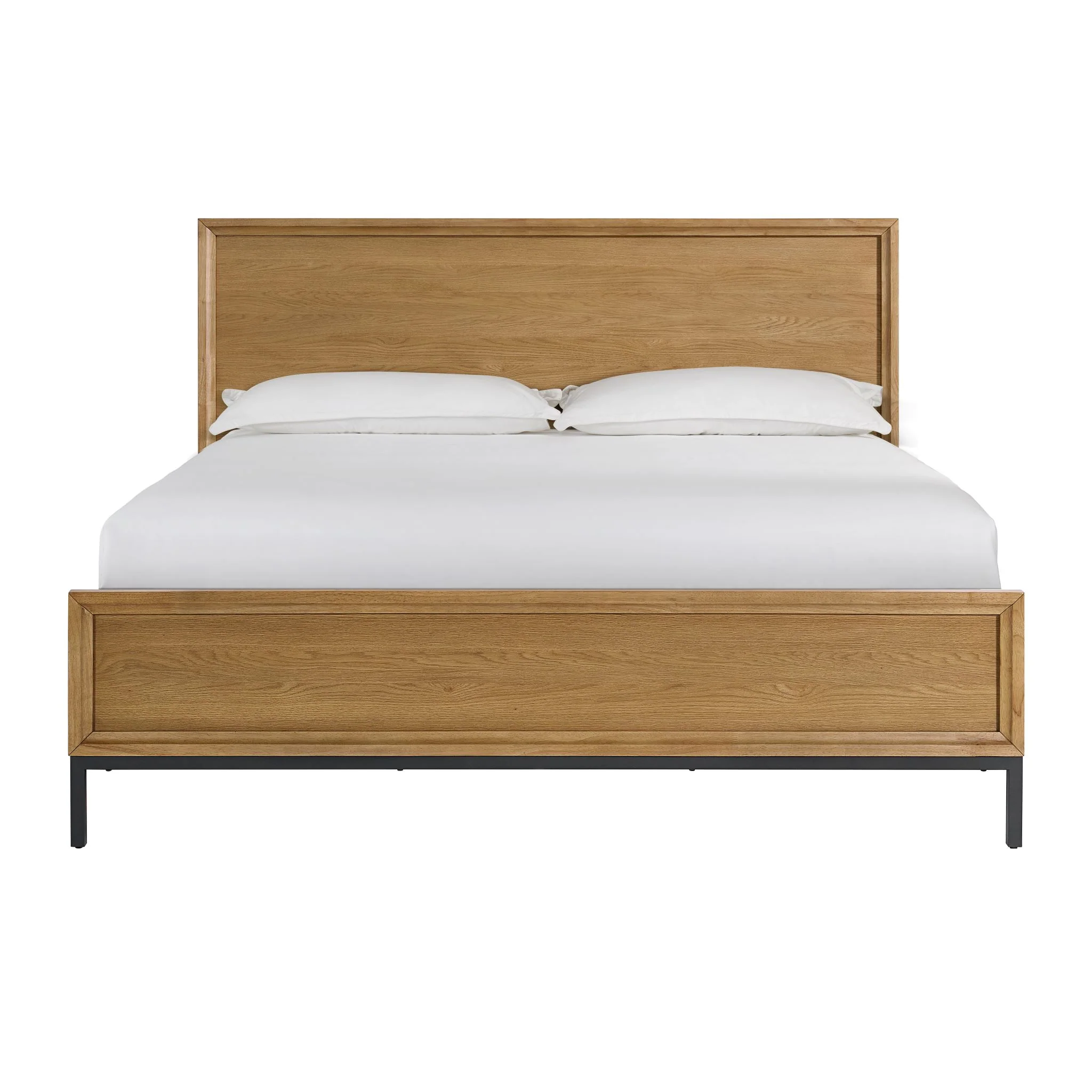 Feeling Connected - Newport 6 - Piece King Bedroom Package - Oak and Black - Image 4