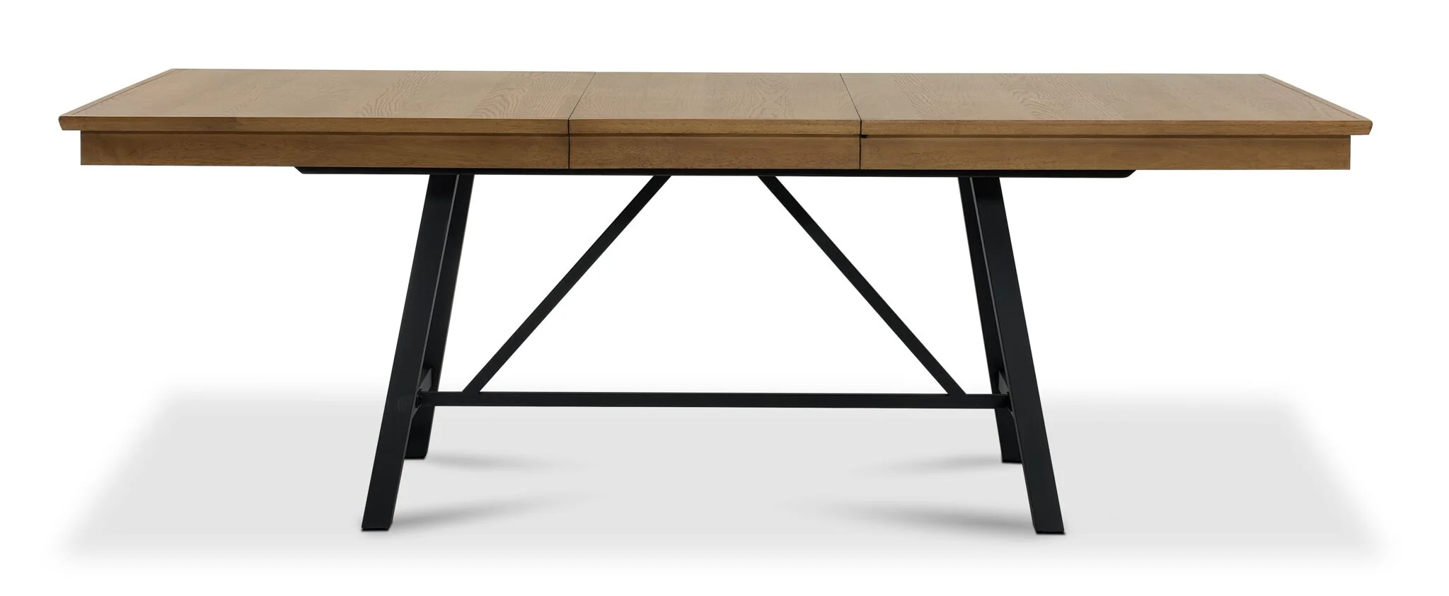 Feeling Connected - Newport Extendable Trestle Table - Oak and Black - Image 3