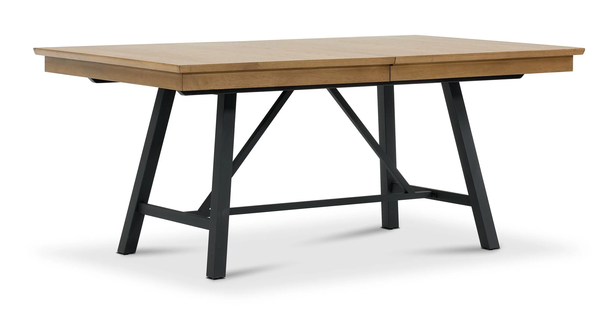 Feeling Connected - Newport Extendable Trestle Table - Oak and Black - Image 4